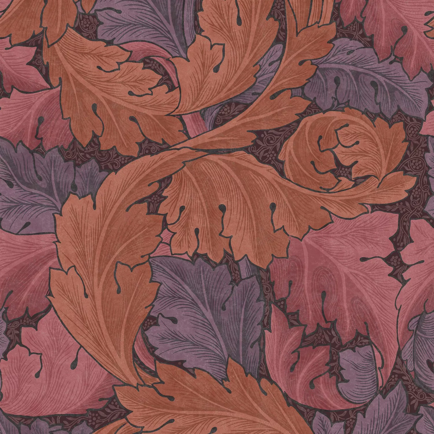 William Morris at Home Vliestapete Acanthus 10 m x 52 cm Lila FSC® günstig online kaufen