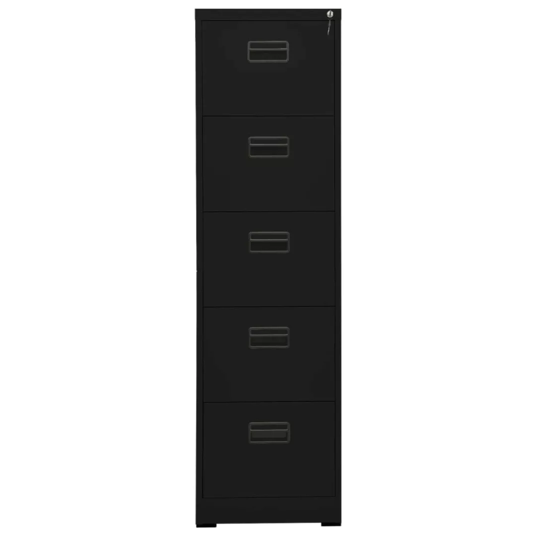 Aktenschrank Schwarz 46x62x164 Cm Stahl günstig online kaufen