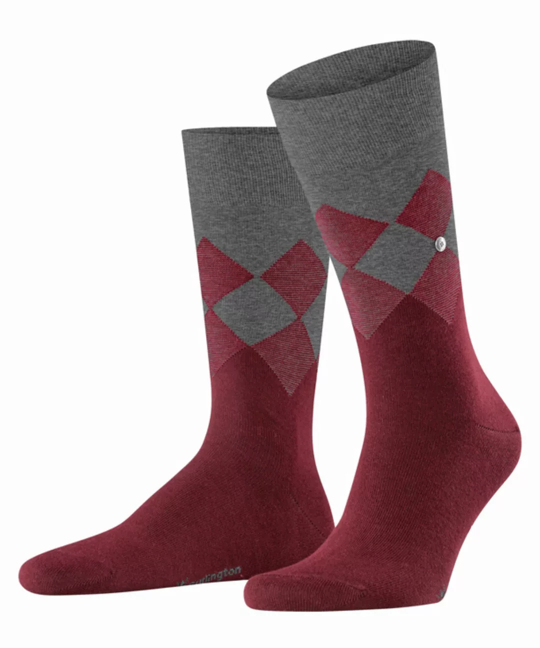 Burlington Hampstead Herren Socken, 40-46, Rot, Baumwolle, 21912-883002 günstig online kaufen