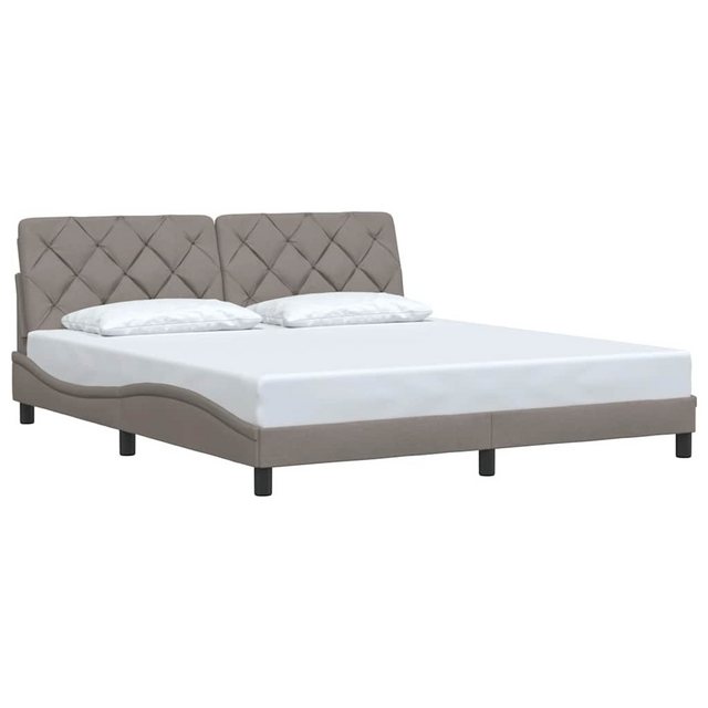 vidaXL Bett Bettgestell ohne Matratze Taupe 180x200 cm Stoff günstig online kaufen