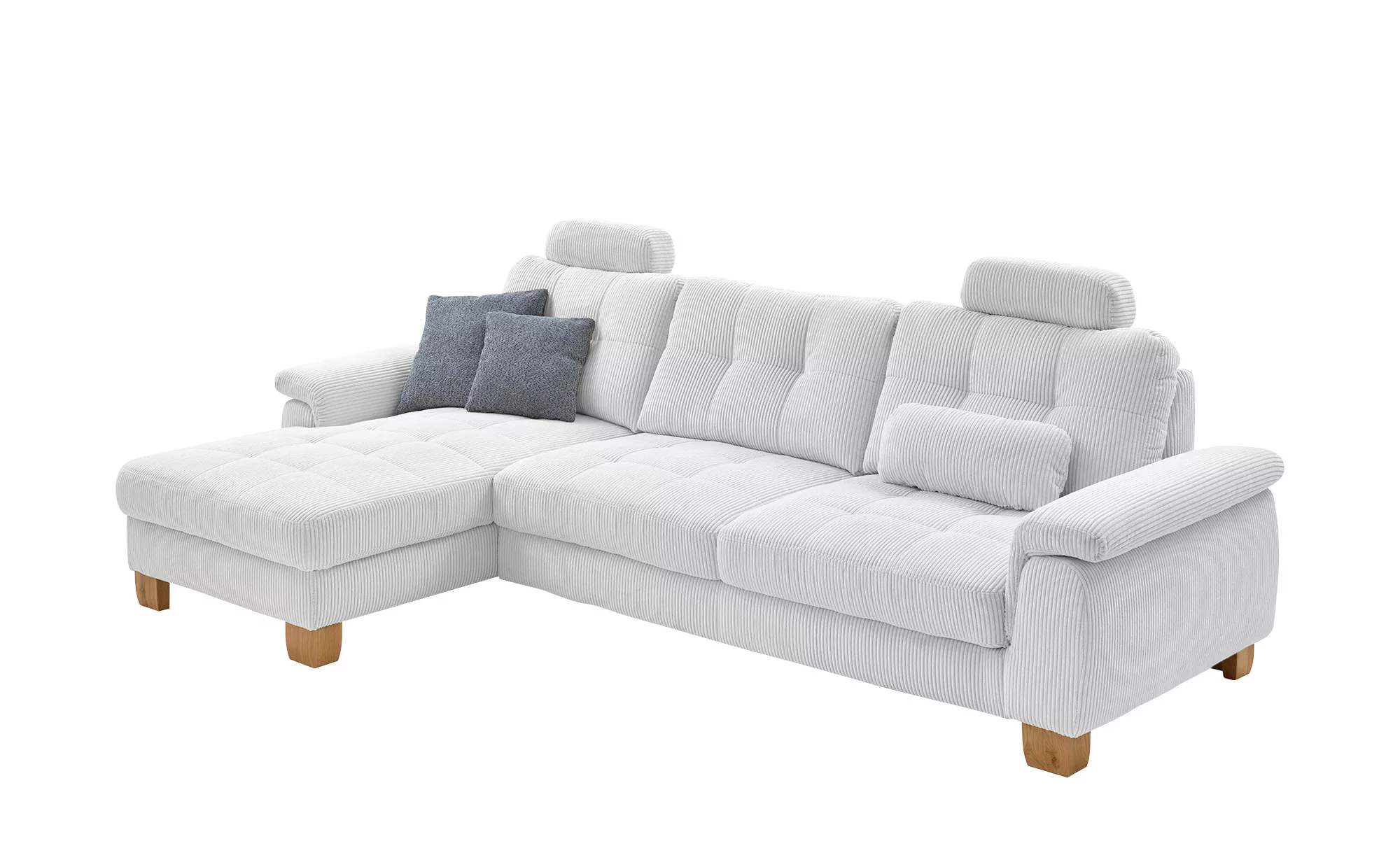 meinSofa Ecksofa  aus Cord Suna ¦ grau ¦ Maße (cm): B: 316 H: 86 T: 177 Pol günstig online kaufen