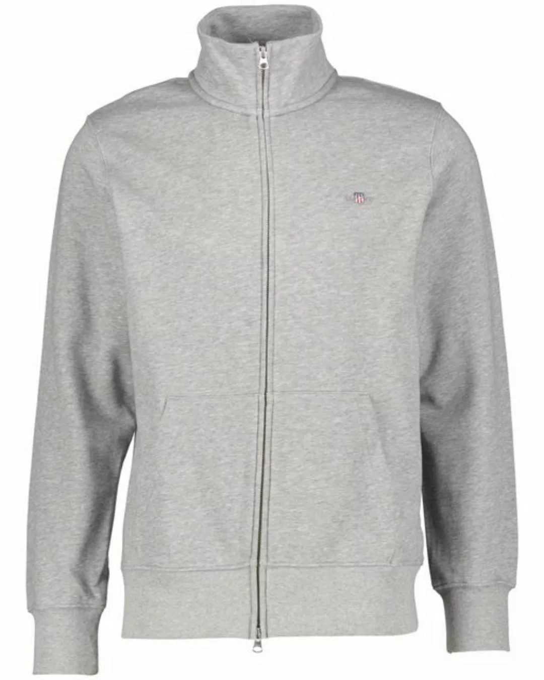 Gant Sweatjacke "REG SHIELD FULL ZIP SWEAT", mit Logostickerei auf der Brus günstig online kaufen