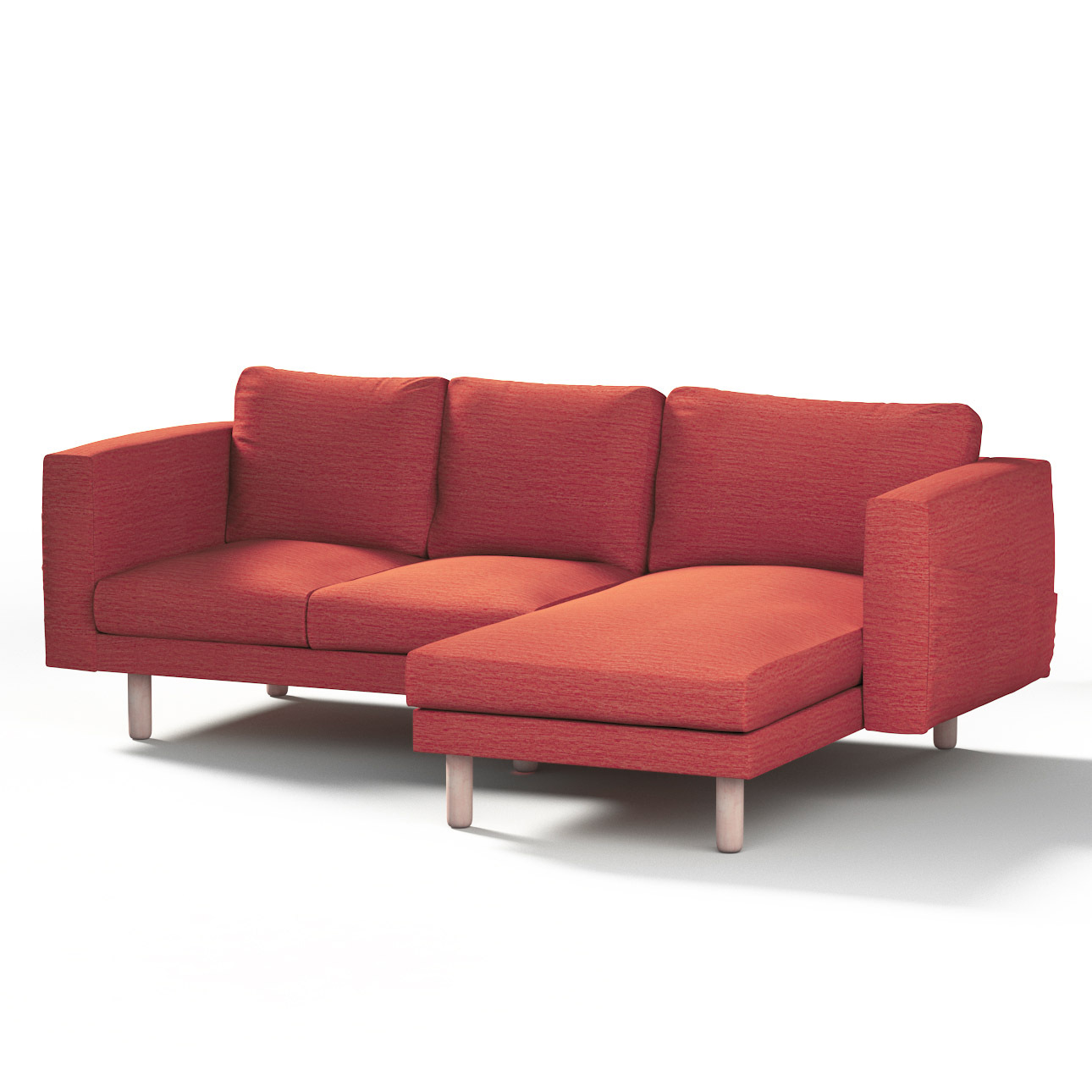 Bezug für Norsborg 3-Sitzer Sofa mit Recamiere, ziegelrot, Norsborg Bezug f günstig online kaufen
