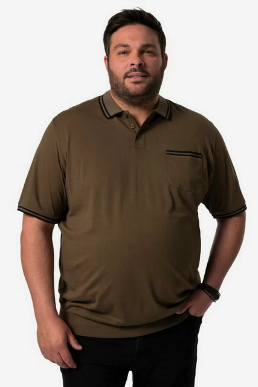 Men Plus Poloshirt Men+ Poloshirt Bauchfit Halbarm Polokragen günstig online kaufen