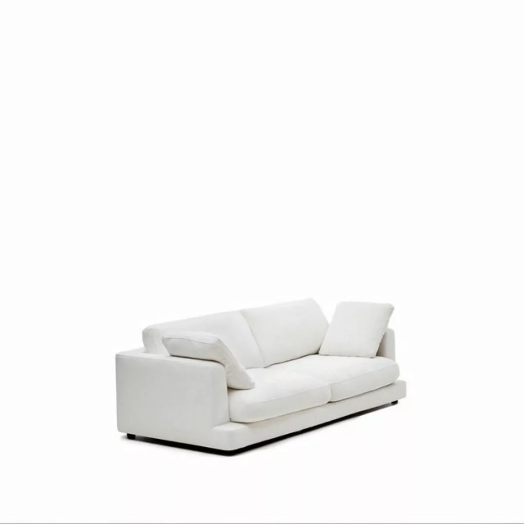Natur24 Sofa 3-Sitzer Sofa Gabrielle 210 x 87 x 105 cm Weiß günstig online kaufen