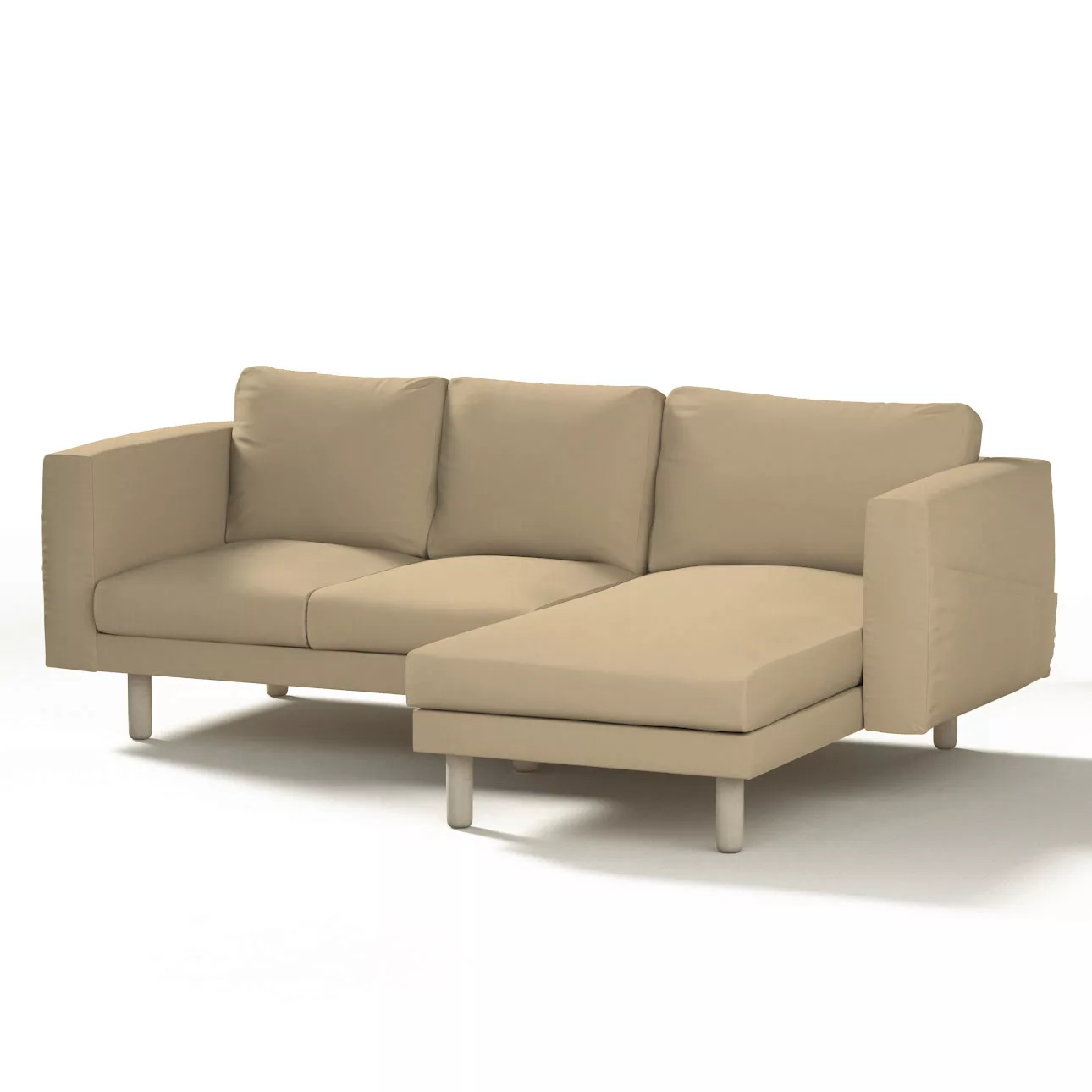 Bezug für Norsborg 3-Sitzer Sofa mit Recamiere, caffe latte, Norsborg Bezug günstig online kaufen