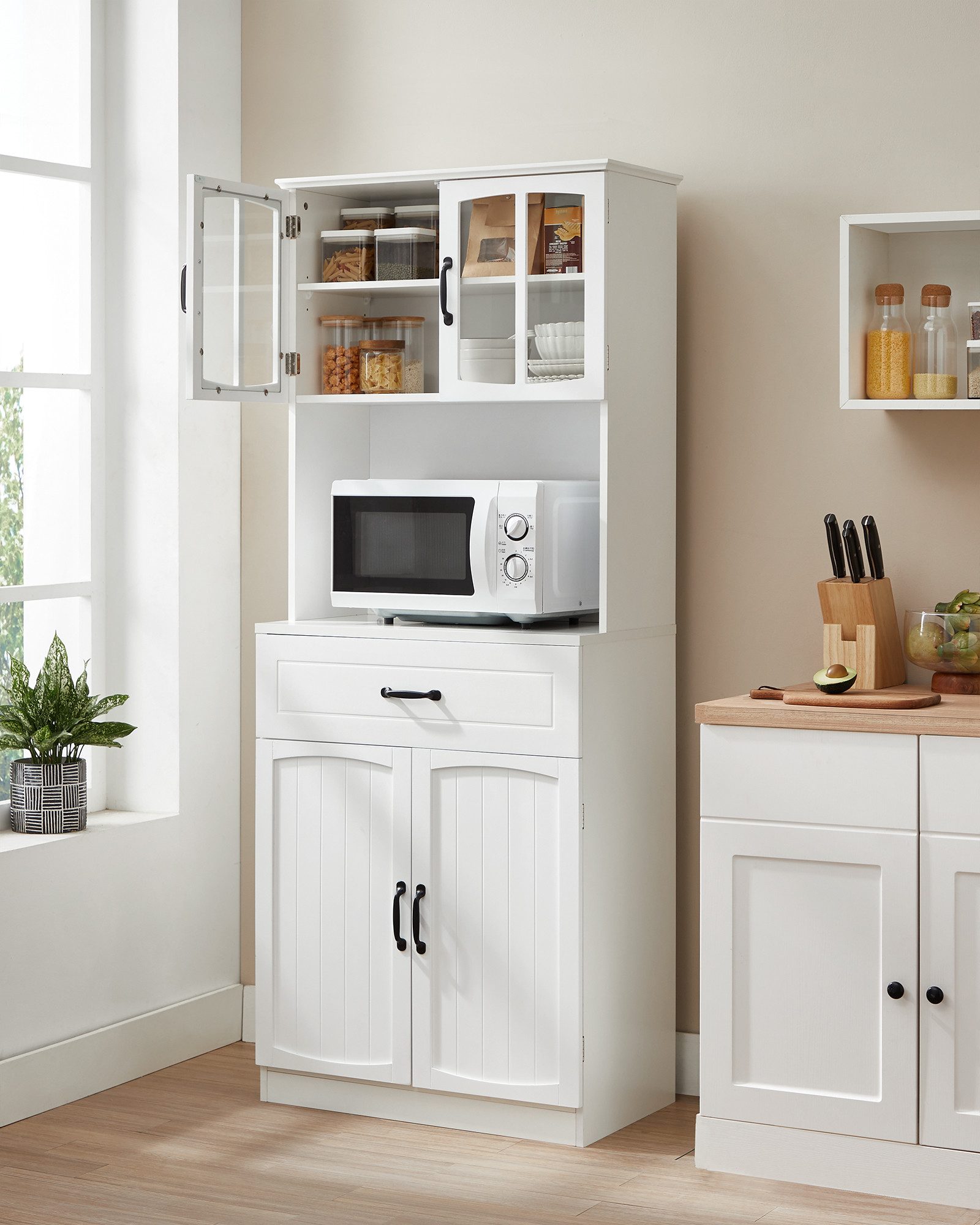 VASAGLE Buffet Mehrzweckschrank, Vorratsschrank, mit verstellbaren günstig online kaufen