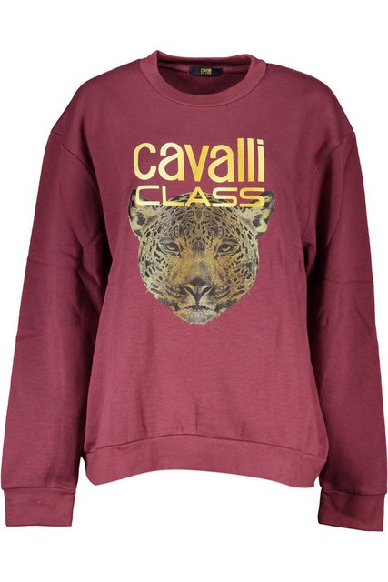 Cavalli Class Sweatshirt Lila Damenpullover mit Rundhals und Print – günstig online kaufen