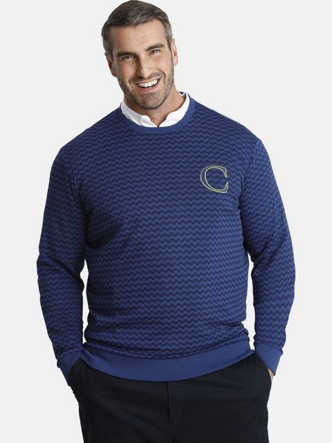 Charles Colby Sweatshirt EARL LEMUEL Emblem mit Ziernaht günstig online kaufen