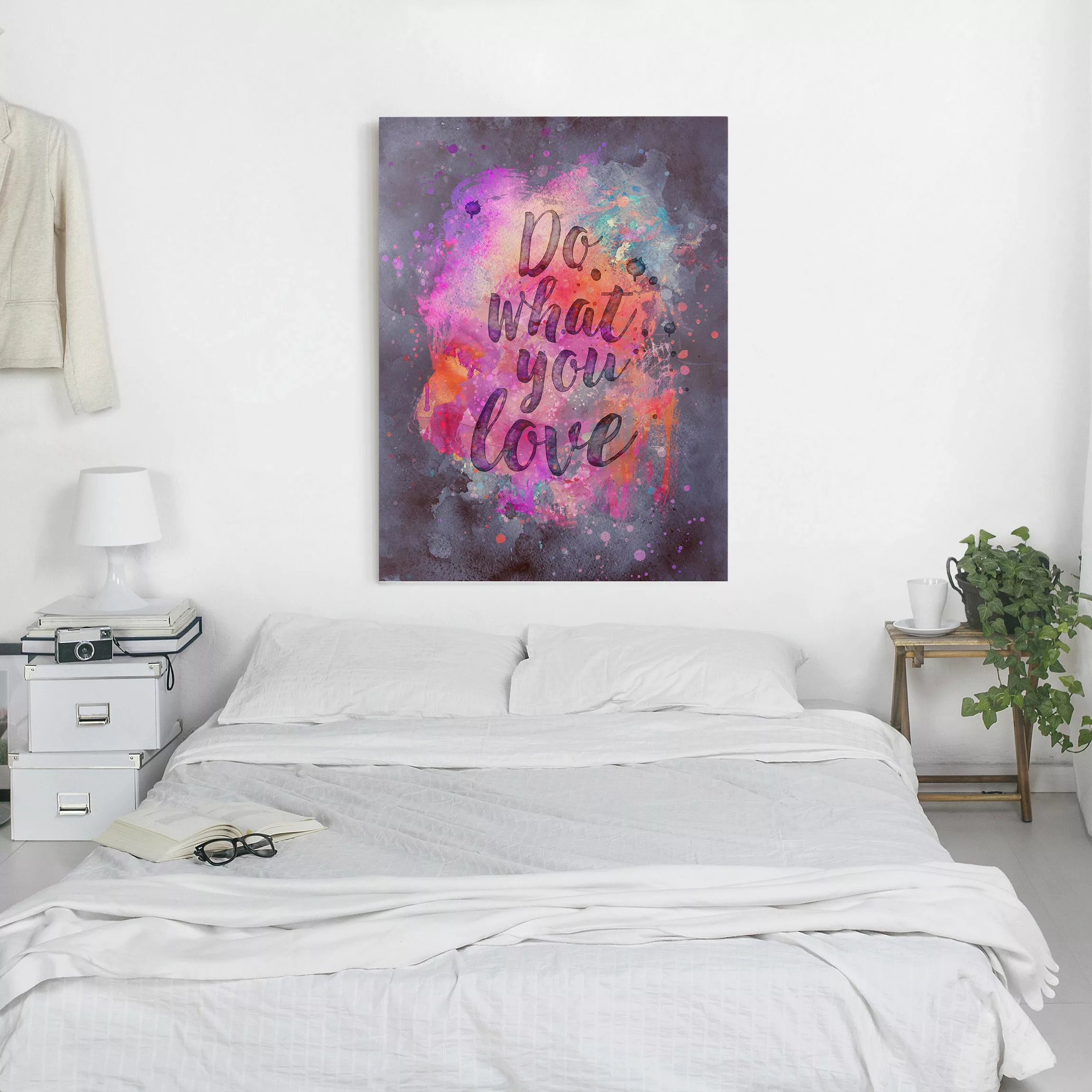 Leinwandbild Farbexplosion Do what you love günstig online kaufen