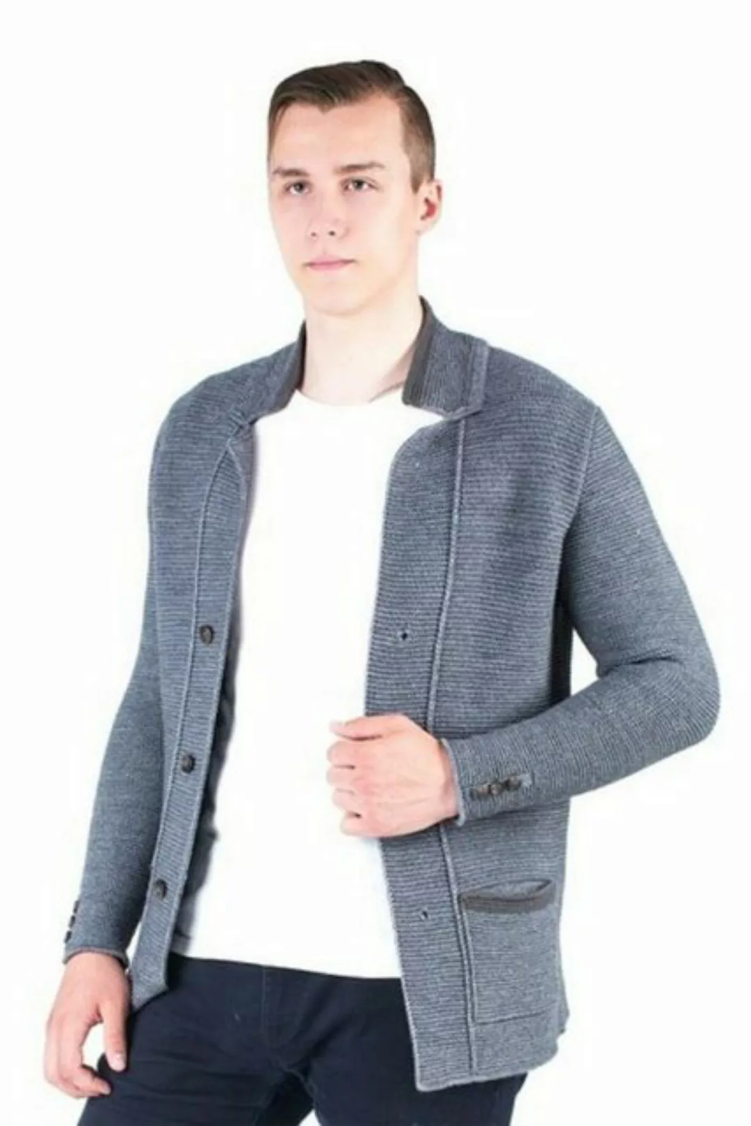 Natural Style Strickjacke mit Knopfleiste aus Wolle günstig online kaufen