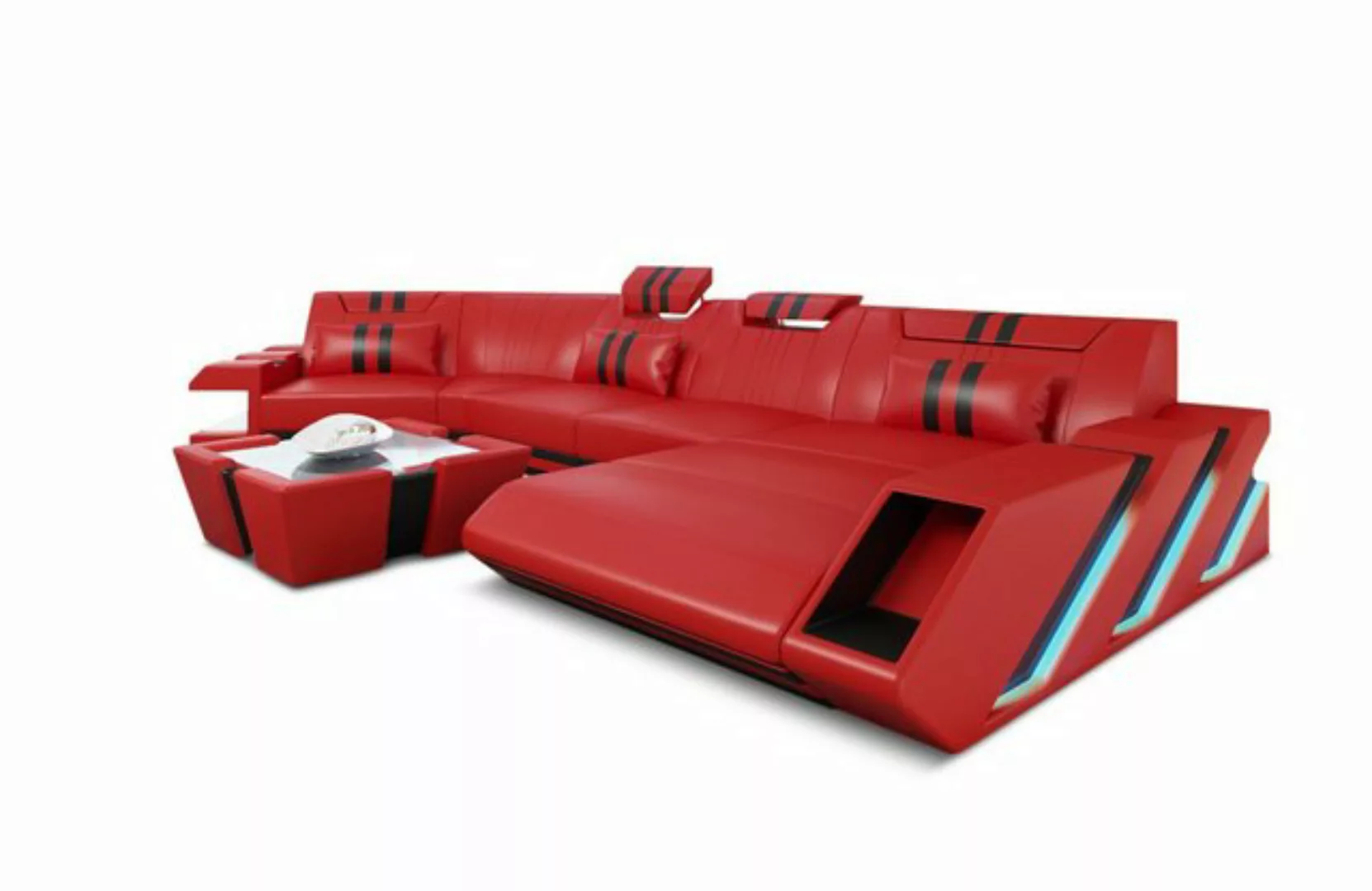 Sofa Dreams Wohnlandschaft Ledercouch Sofa Leder Apollonia C Form Ledersofa günstig online kaufen