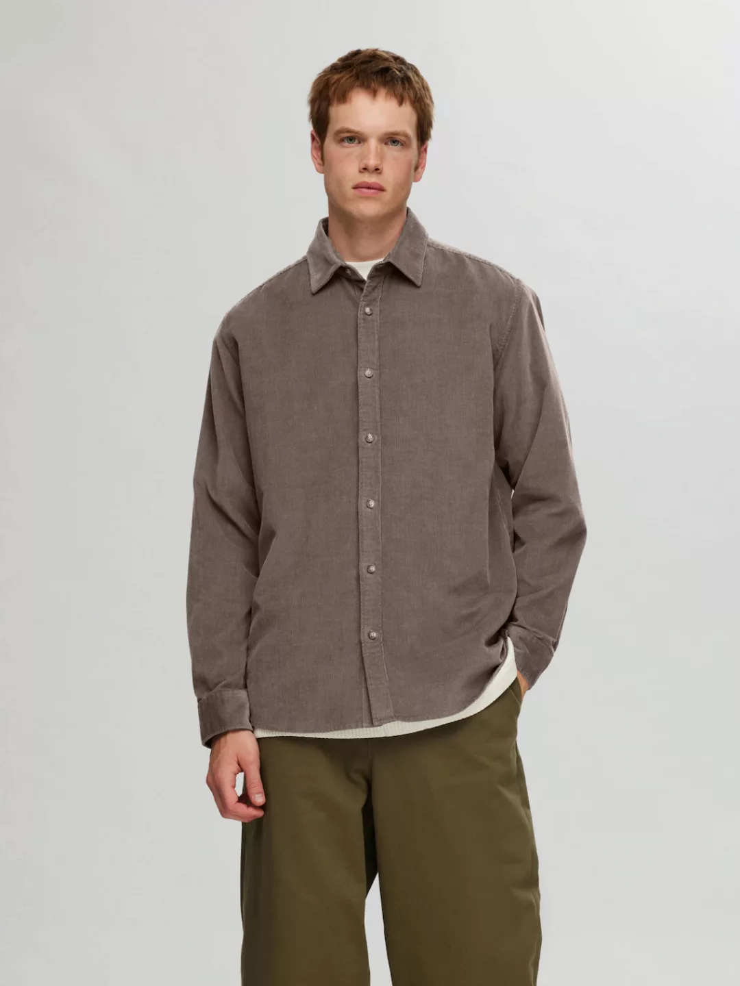 SELECTED HOMME Langarmhemd "SLHREGOWEN-CORD SHIRT LS NOOS" günstig online kaufen