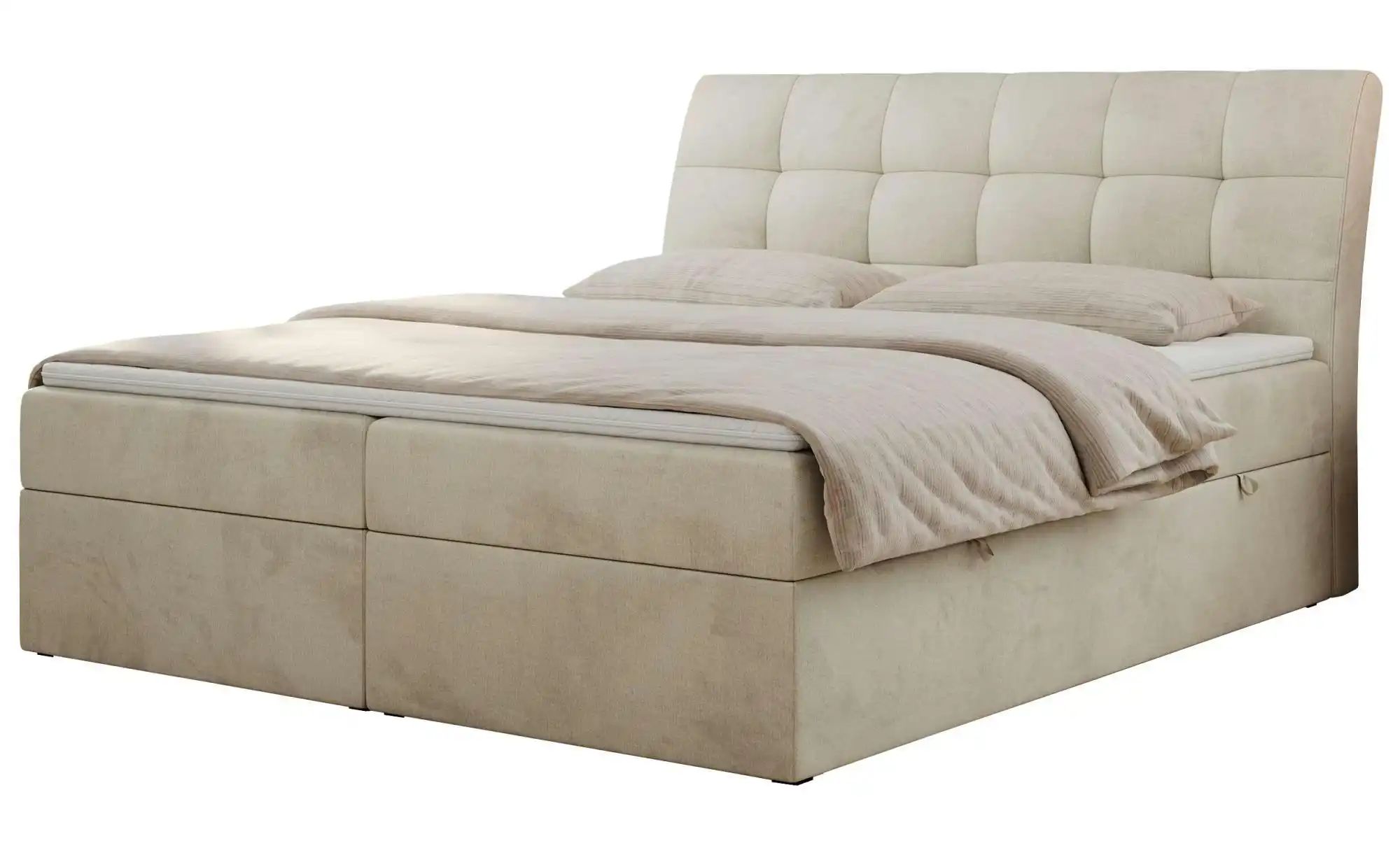 Boxbett mit Bettkasten Diegos ¦ beige ¦ Maße (cm): H: 118 Betten > Komfortb günstig online kaufen