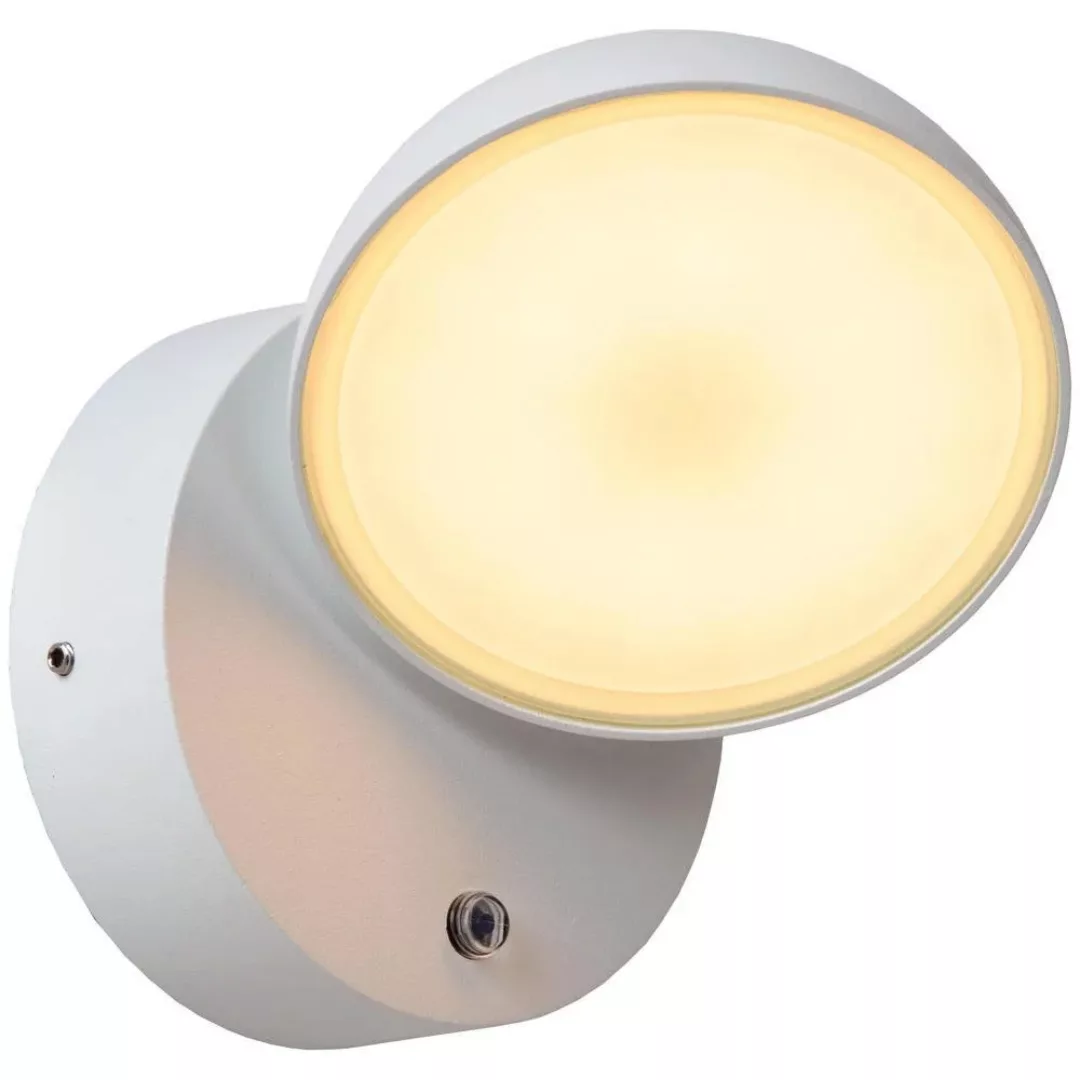 LED Wandleuchte Finn in Weiß 12W 1200lm IP54 mit Dämmerungssensor günstig online kaufen