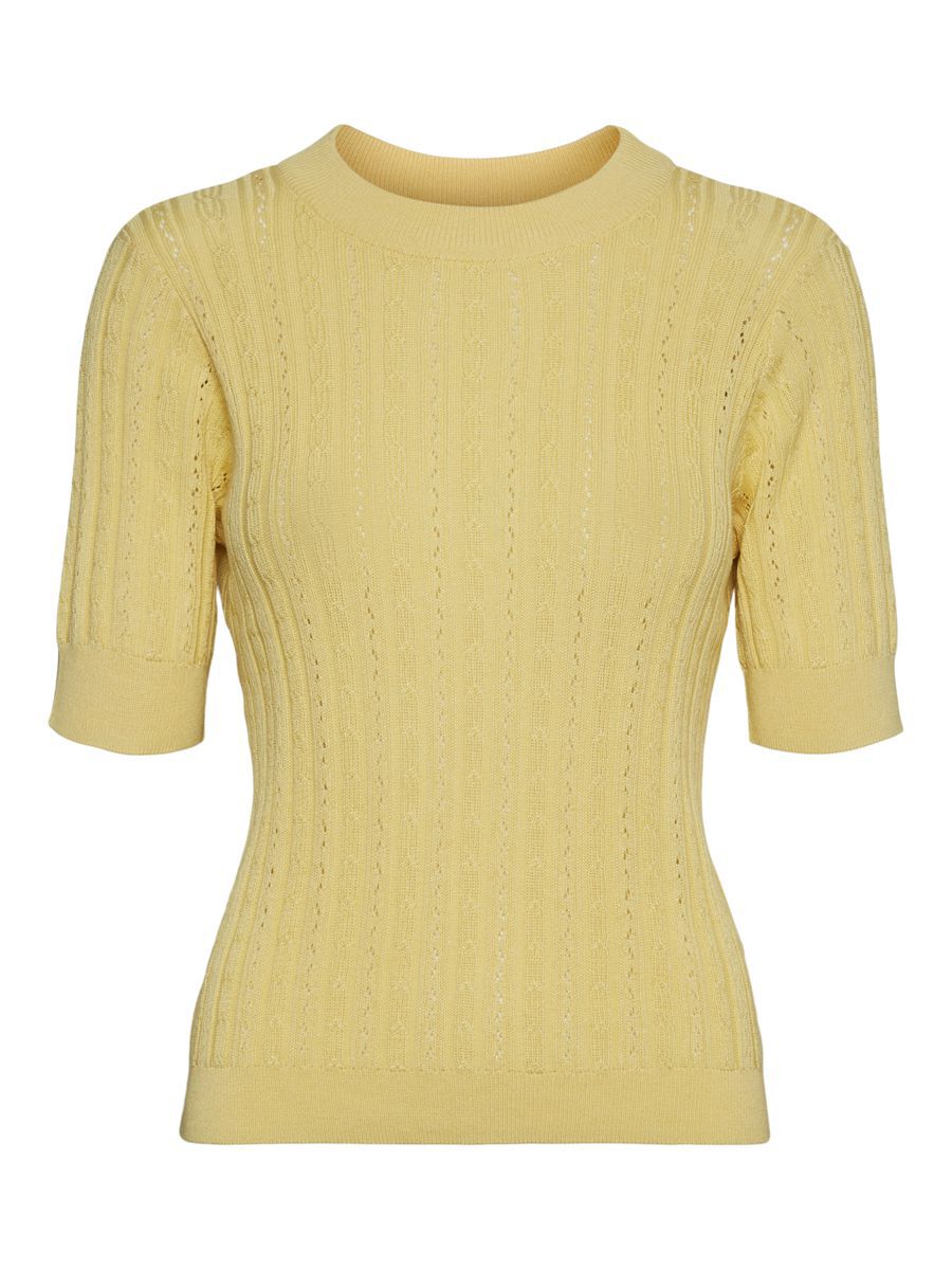 VERO MODA Rundhals- Bluse Damen Gelb günstig online kaufen