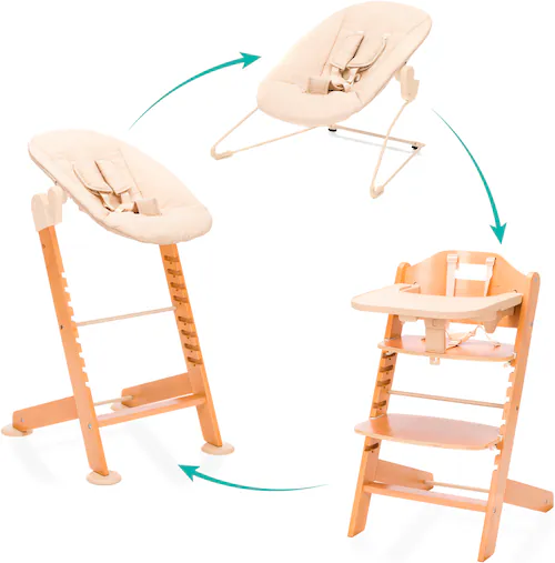 Fillikid Hochstuhl »Pia Swing«, (Set), 3 St., inkl. Neugeborgenenaufsatz un günstig online kaufen