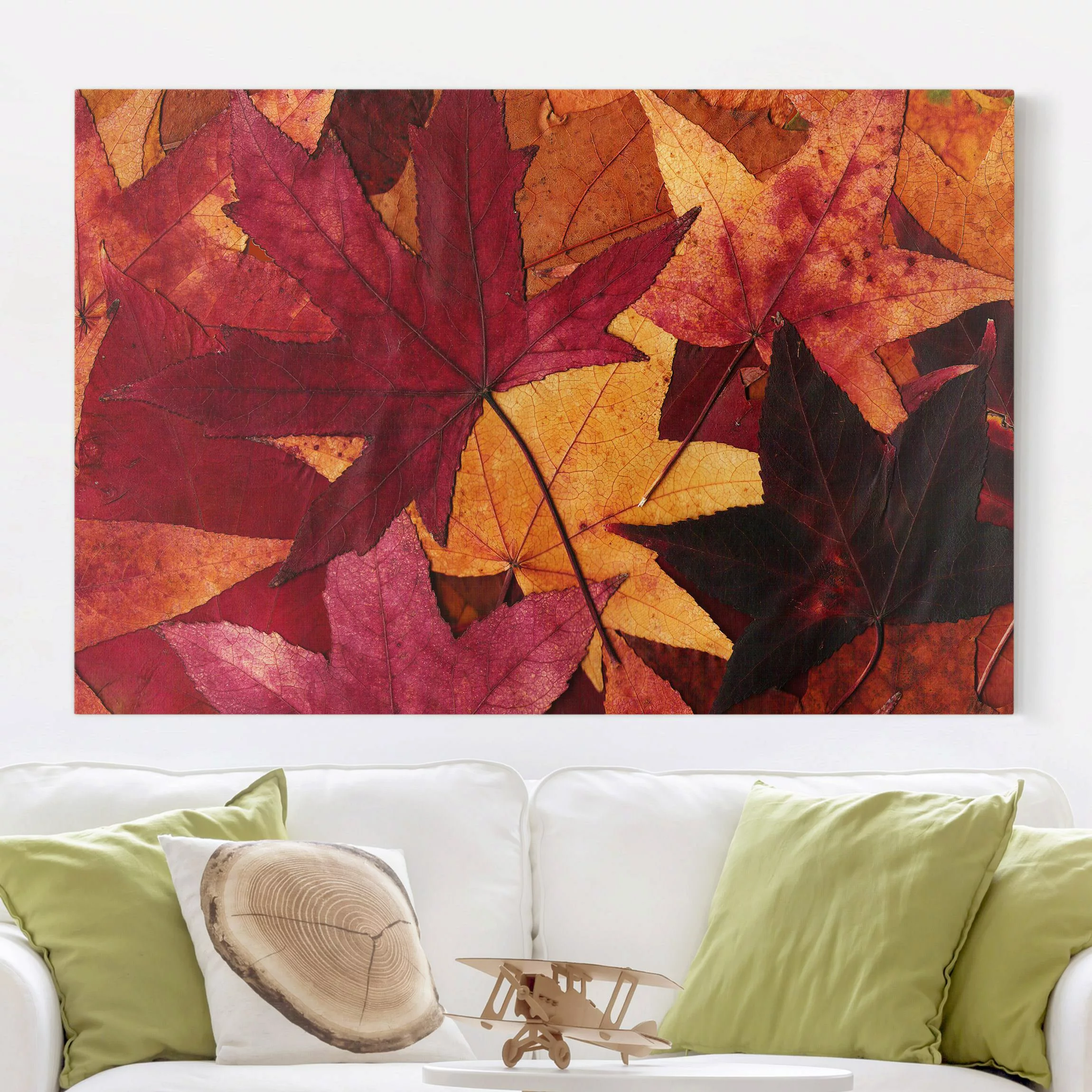 Leinwandbild Wald - Querformat Coloured Leaves günstig online kaufen