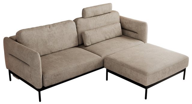 MKS MÖBEL Ecksofa SALENTO, Set, Komfortschaum, mobile Kopfstütze, Lose Kiss günstig online kaufen