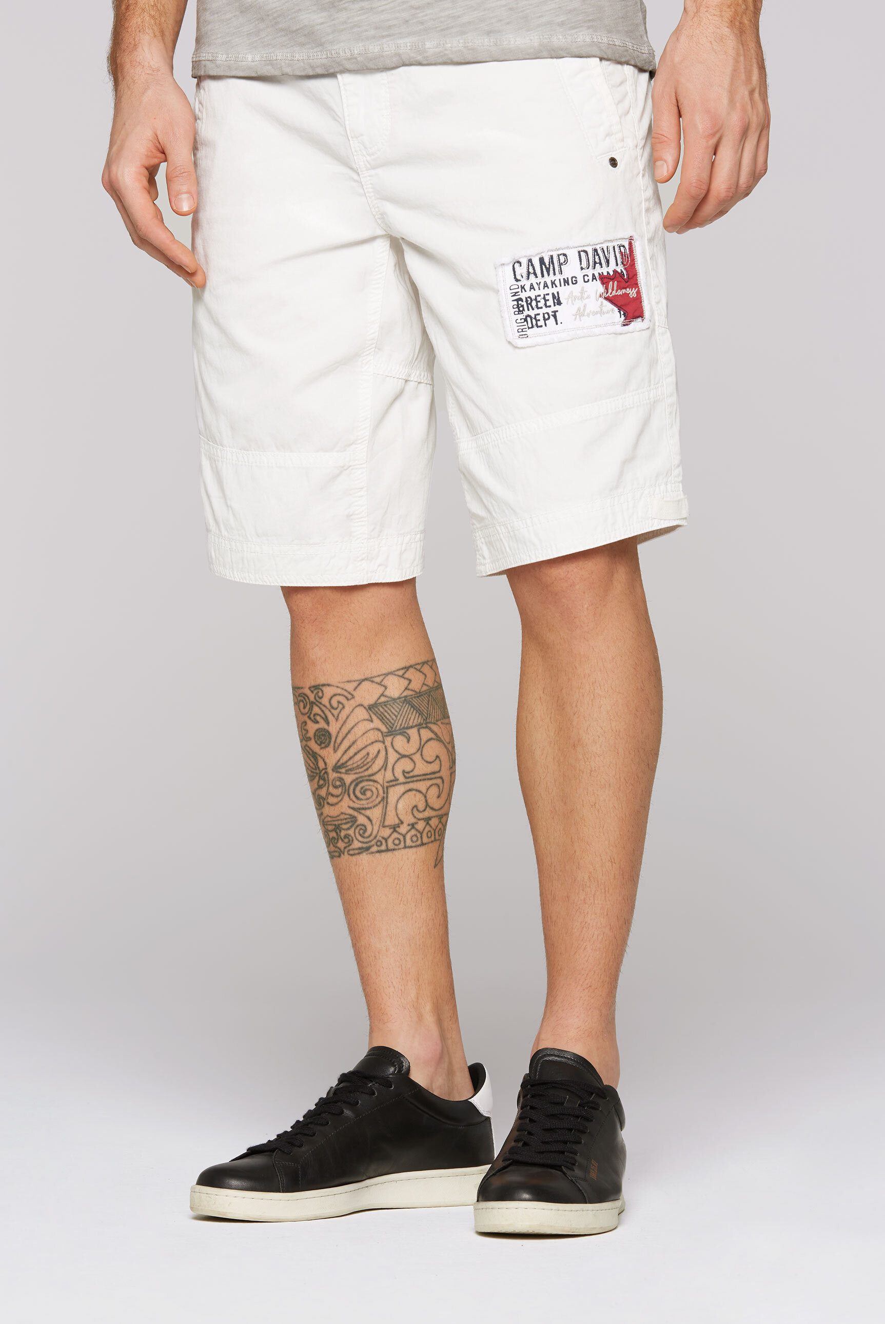 CAMP DAVID Shorts, mit Bindeband am Saum günstig online kaufen