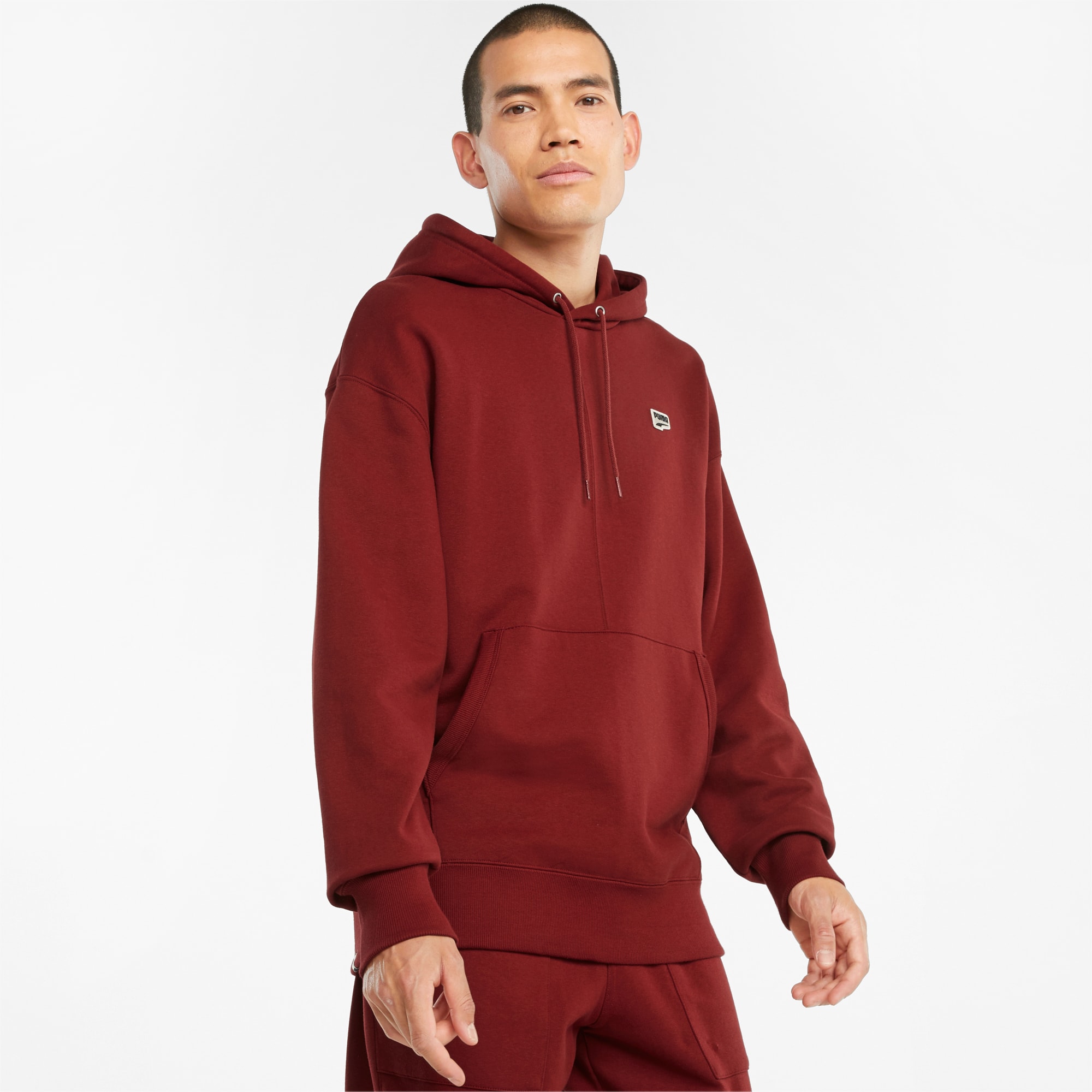 PUMA Downtown French Terry Hoodie | Mit Aucun | Rot | Größe: S günstig online kaufen