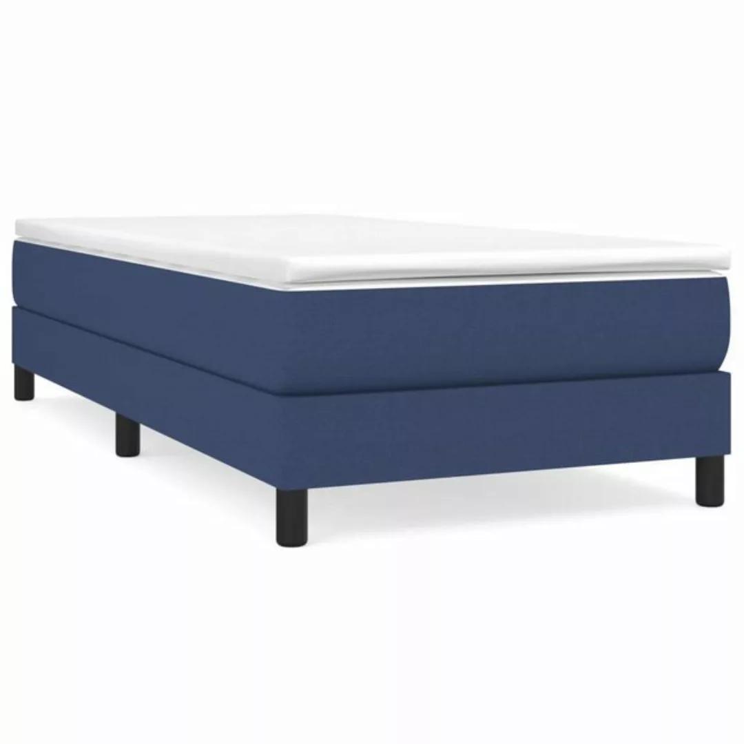 vidaXL Boxspringbett mit Matratze Blau 90x200 cm Stoff1466966 günstig online kaufen