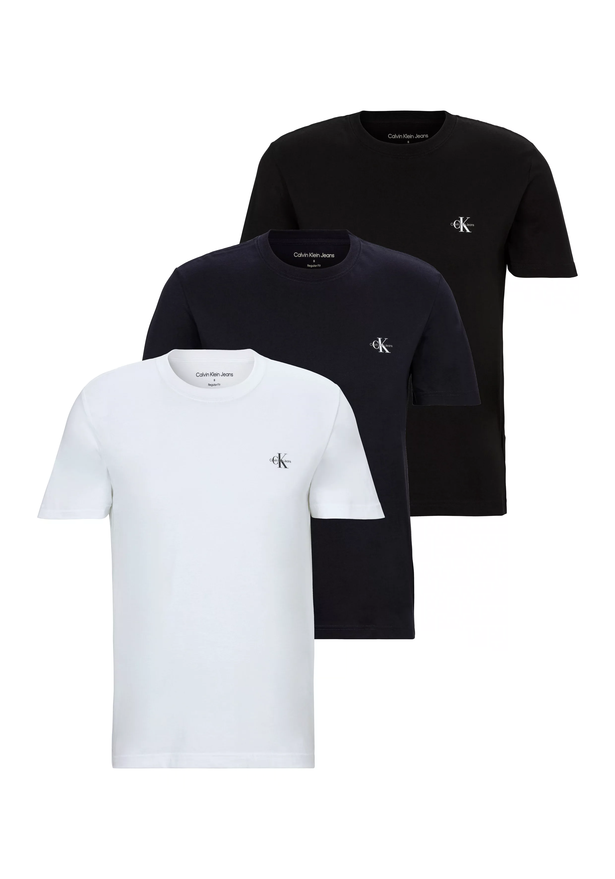 Calvin Klein Jeans T-Shirt "3 PACK MONOLOGO T-SHIRT", mit Logodruck günstig online kaufen