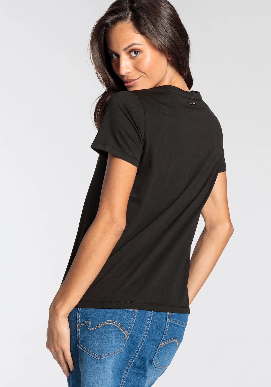 Laura Scott T-Shirt mit goldfarbenen Print - NEUE KOLLEKTION günstig online kaufen