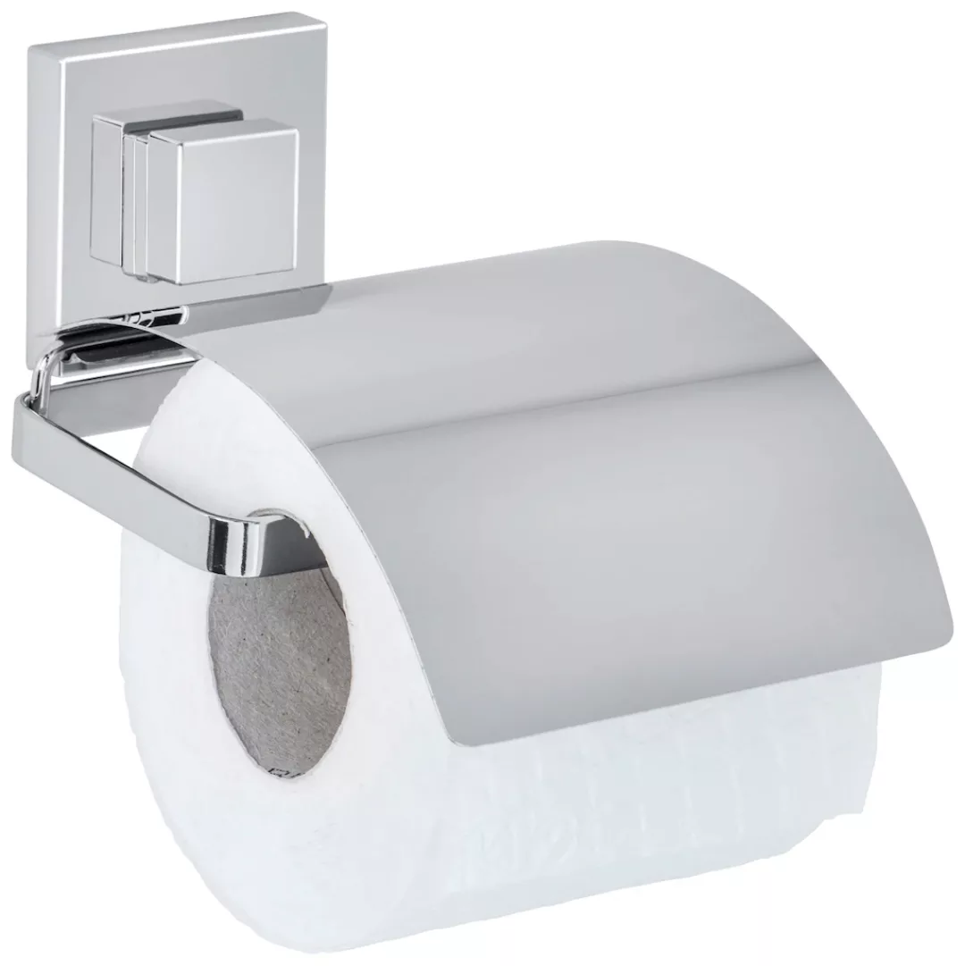 WENKO Toilettenpapierhalter "Vacuum-Loc Quadro", Befestigen ohne bohren günstig online kaufen