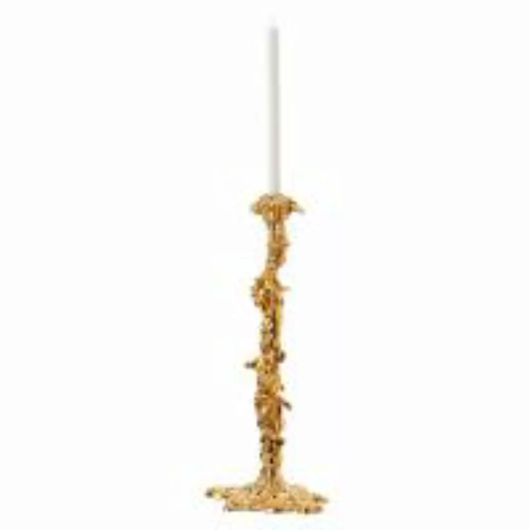 Kerzenleuchter Drip XL gold metall / 20 x 22 x H 50 cm - Aluminiumguss - Po günstig online kaufen