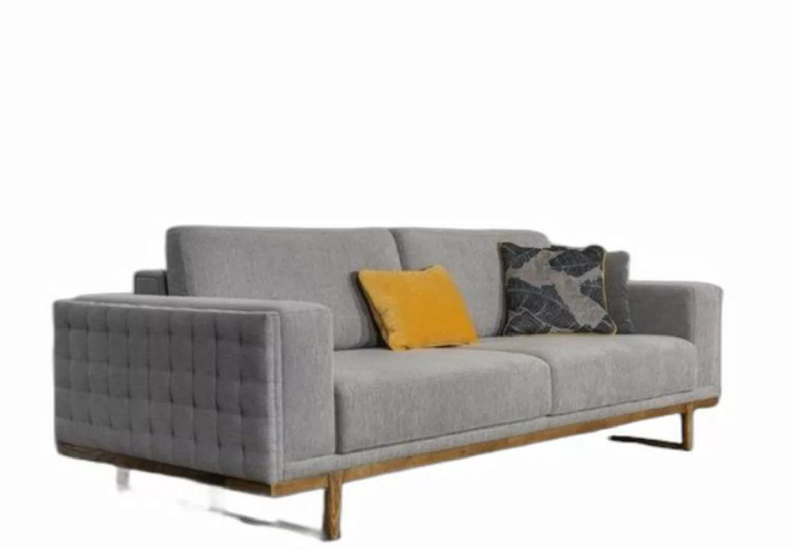 Xlmoebel 3-Sitzer Dreisitzersofa 3-Sitzer Stoffmöbel Modern Grau Couch, 1 T günstig online kaufen