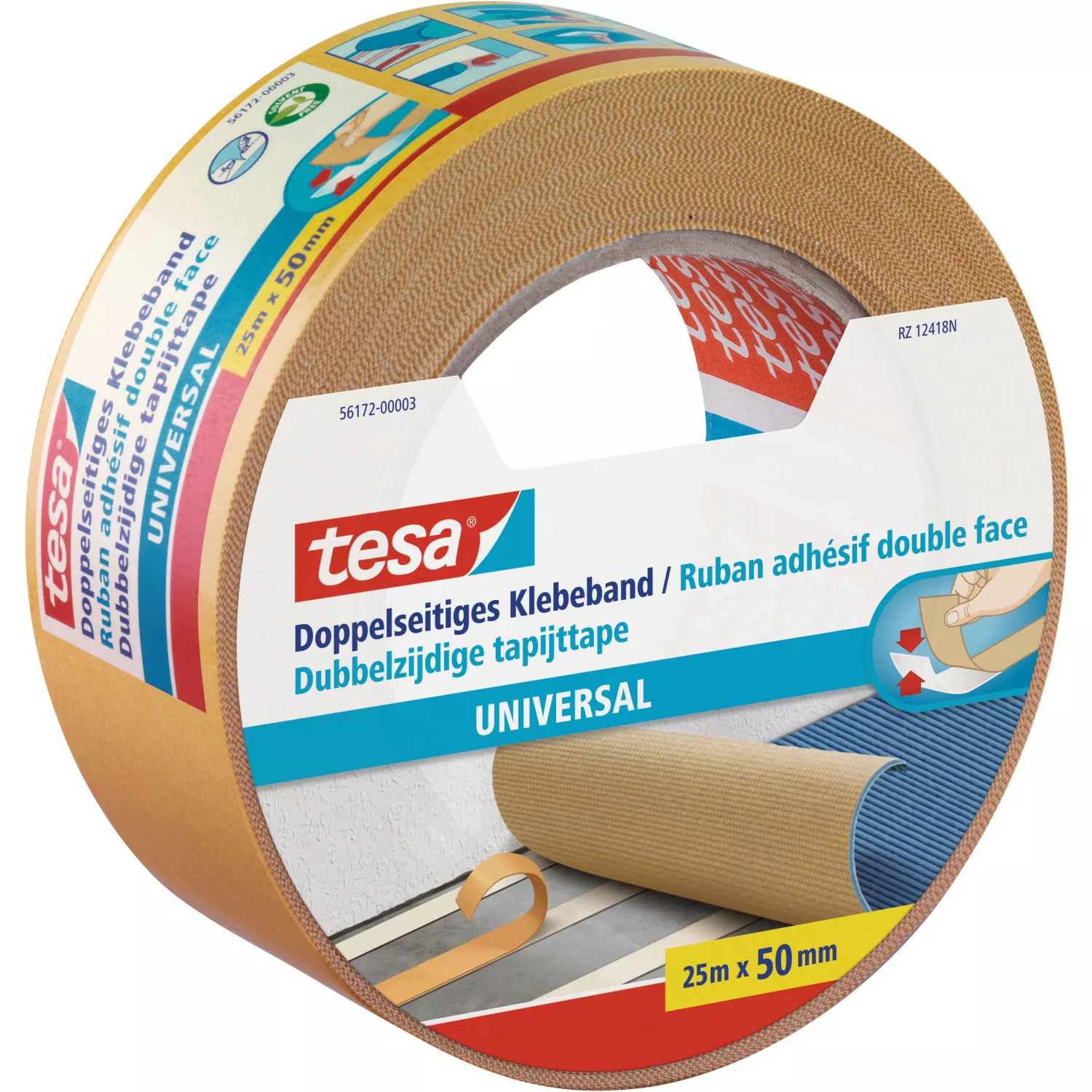 Tesa Doppelseitiges Klebeband Universal 25 m x 50 mm günstig online kaufen