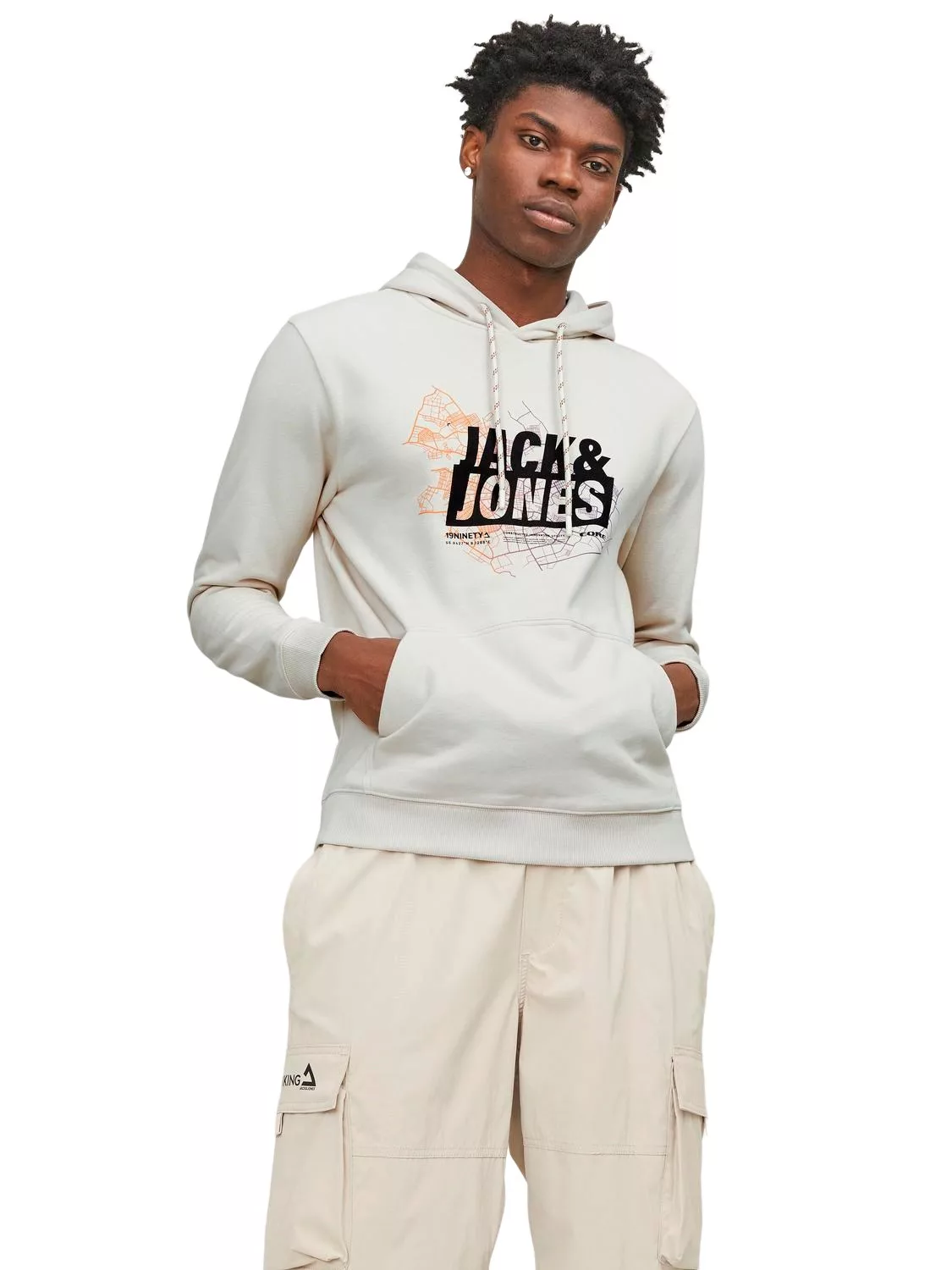 Jack & Jones Herren Kapuzenpullover Hoodie JCOMAP LOGO - Regular Fit günstig online kaufen