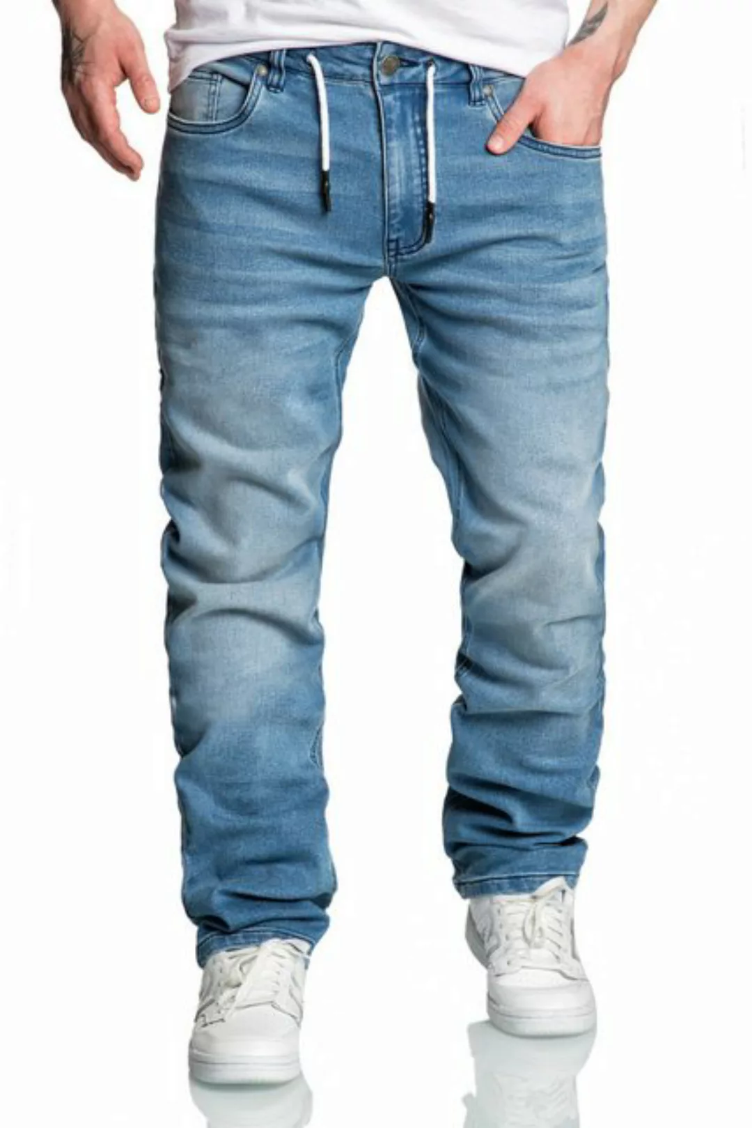 REPUBLIX Gerade Jeans SID Herren Sweathose in Stretch Denim Basic Jeans Kor günstig online kaufen