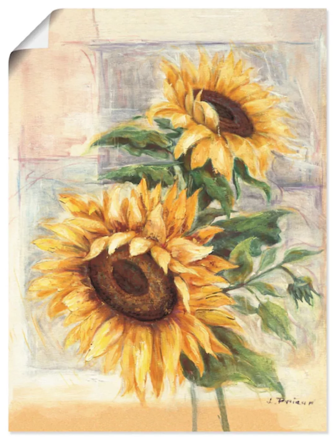 Artland Wandbild »Sonnenblumen II«, Blumen, (1 St.), als Alubild, Outdoorbi günstig online kaufen