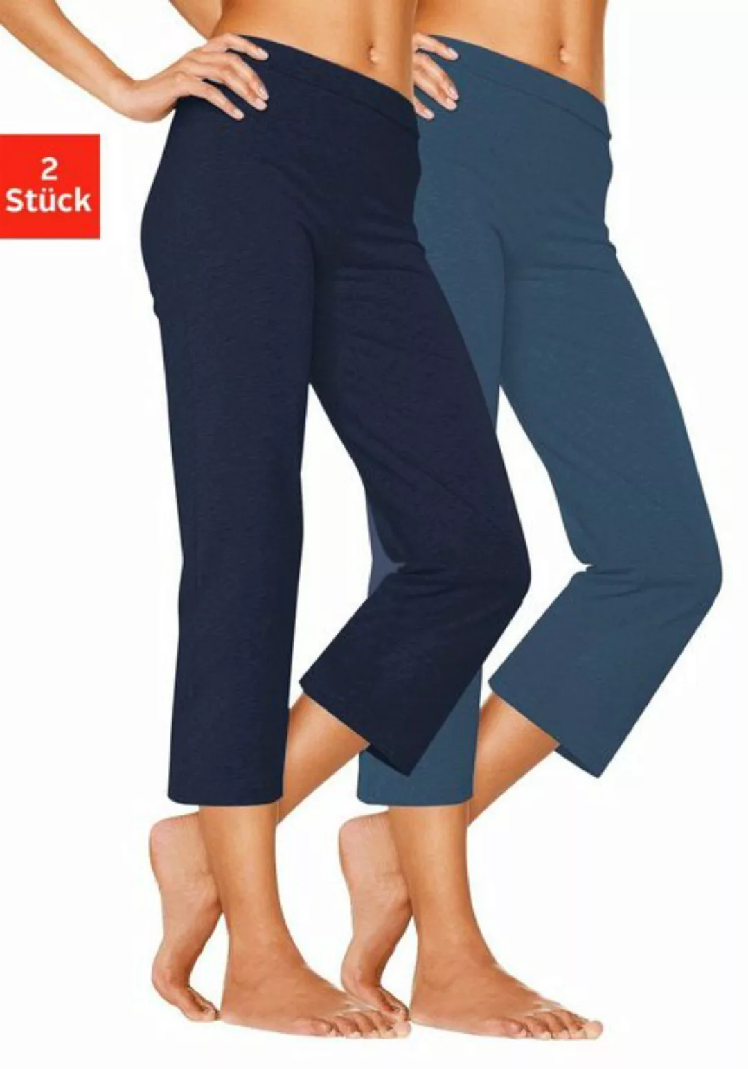 Vivance active Caprihose, (2er-Pack), mit Gummibund, Loungewear günstig online kaufen