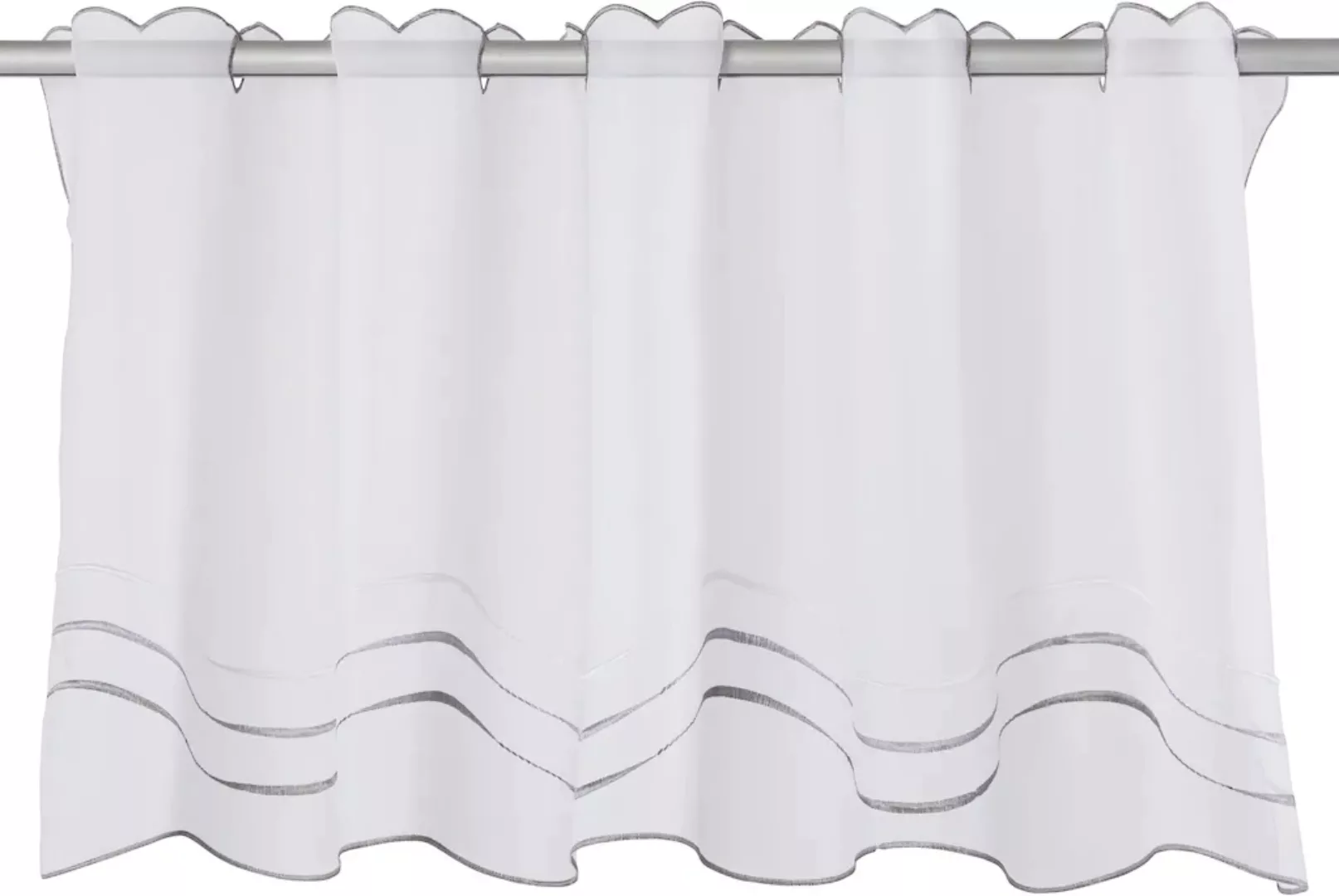 my home Scheibengardine »Betty«, (1 St.), Transparent, Polyester, Wellen, S günstig online kaufen