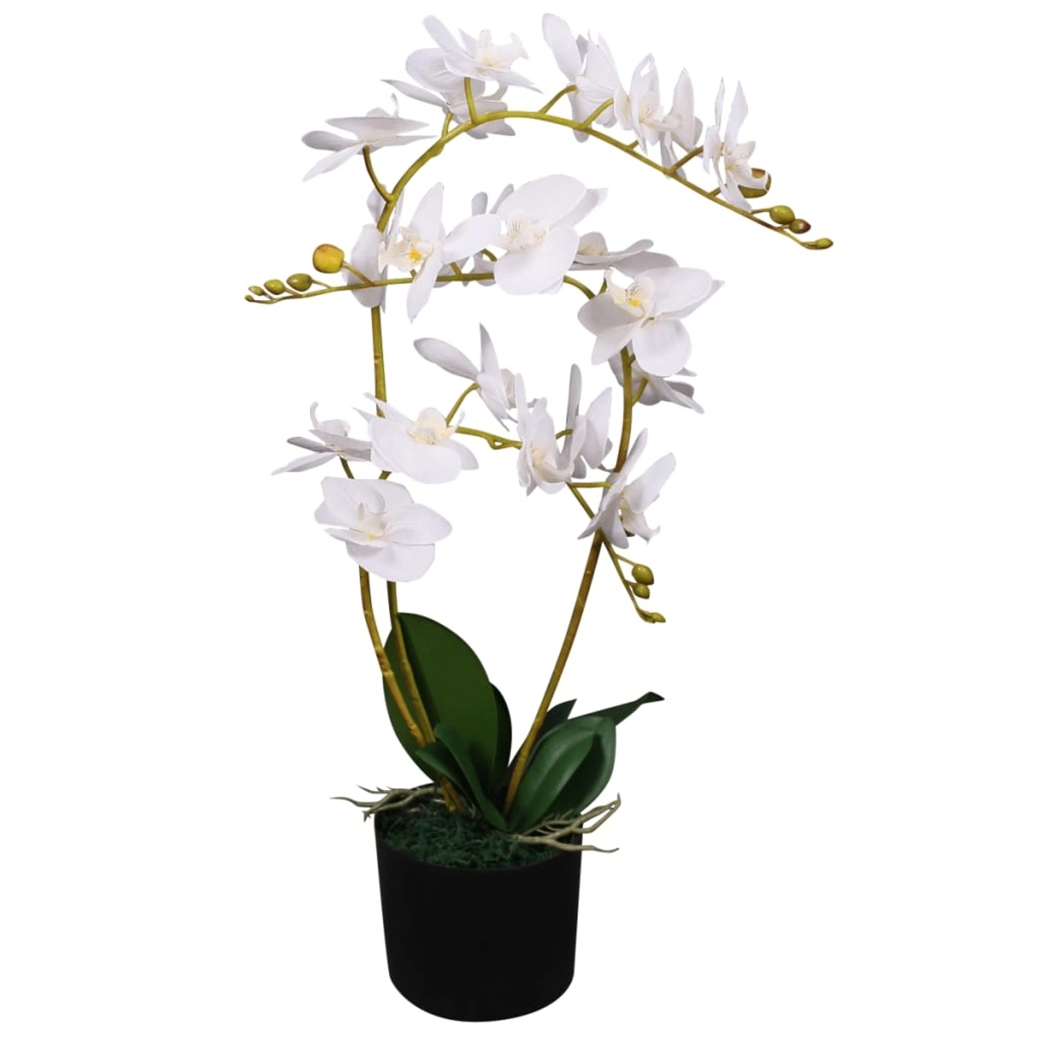 furnicato Künstliche Orchidee mit Topf 65 cm Weiß günstig online kaufen