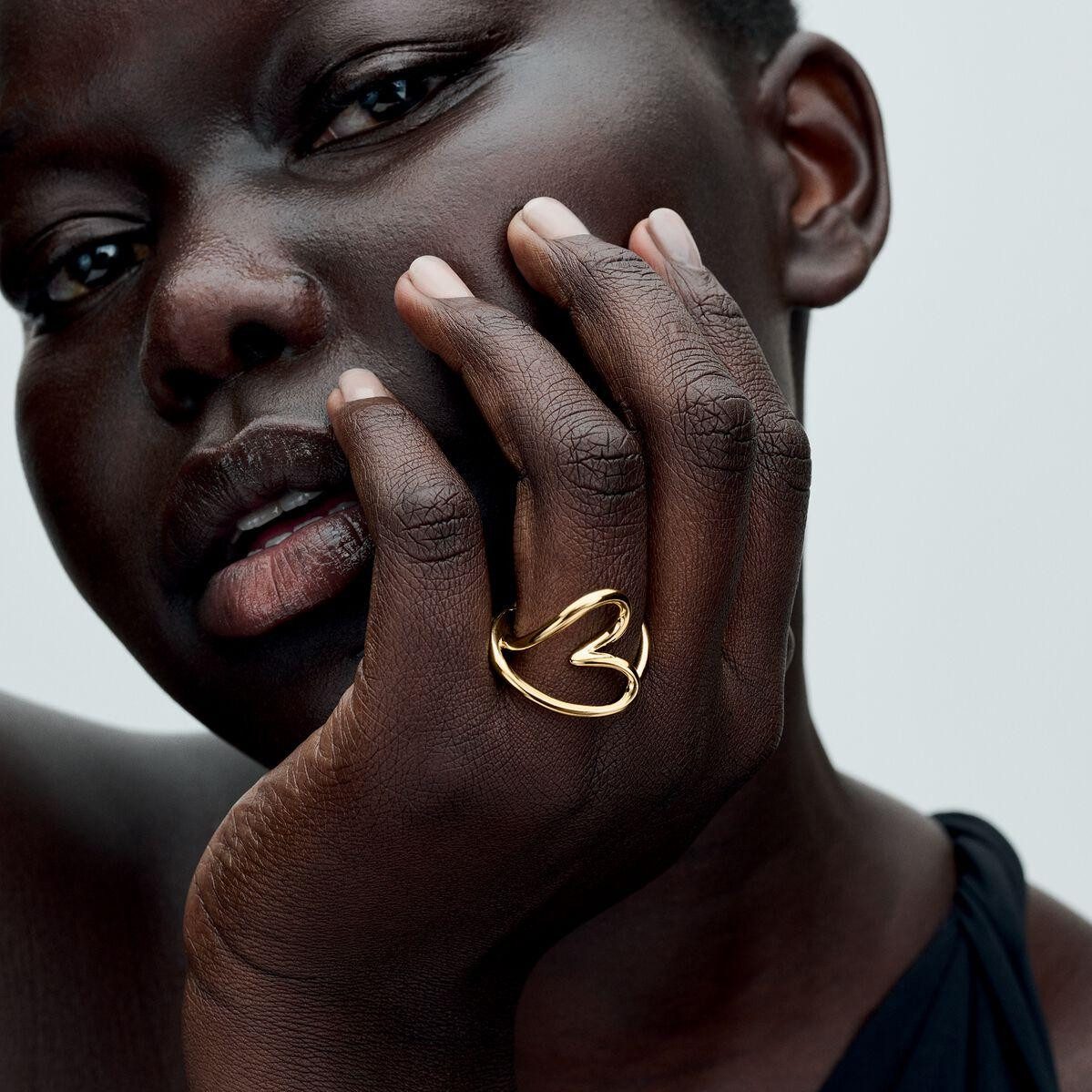 Pandora Fingerring Pandora Organisch Geformtes Herz günstig online kaufen