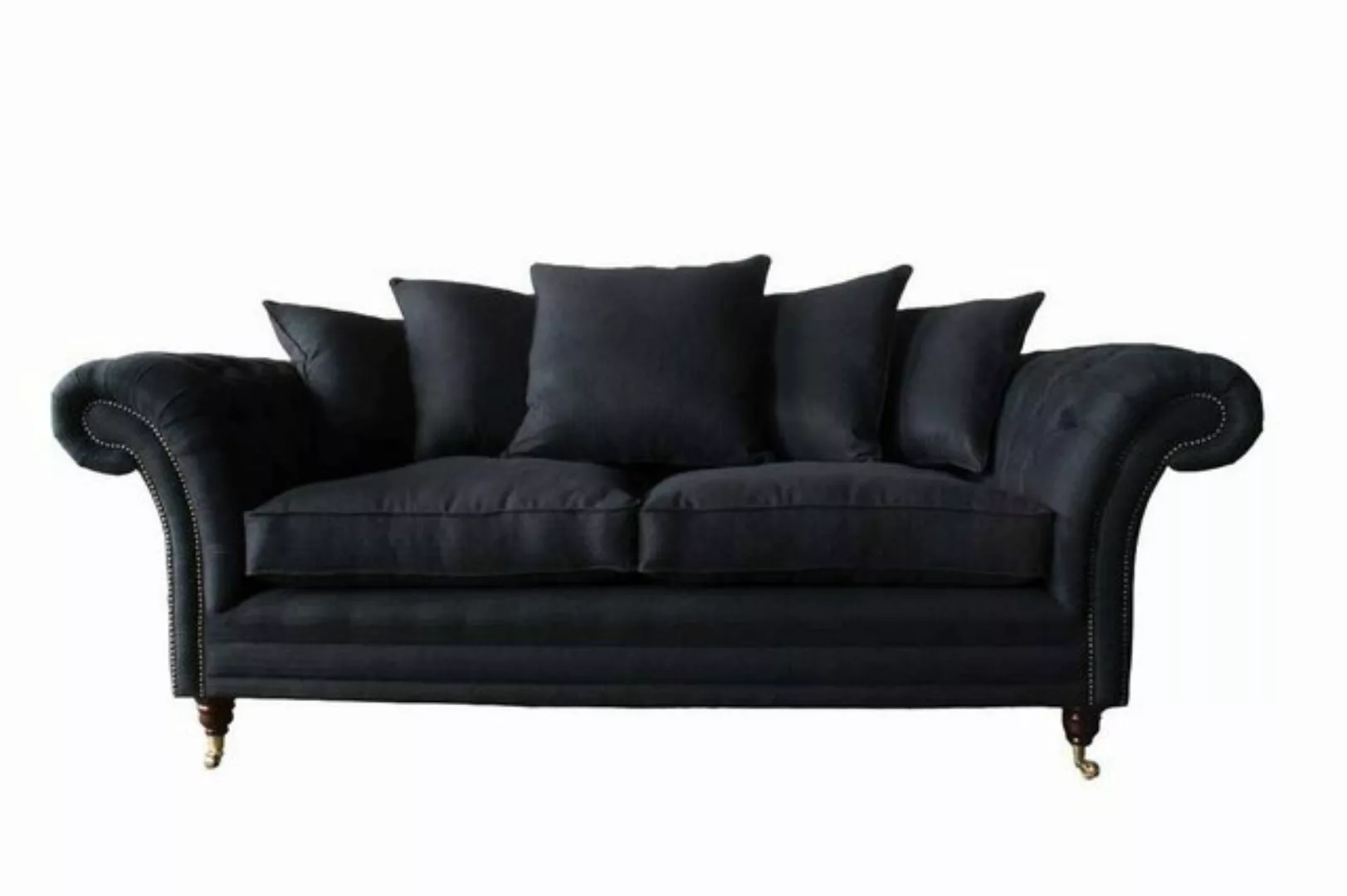 JVmoebel Sofa Sofa Textil Stoff 3 Sitzer Couch Designer Sitz Polster Schwar günstig online kaufen
