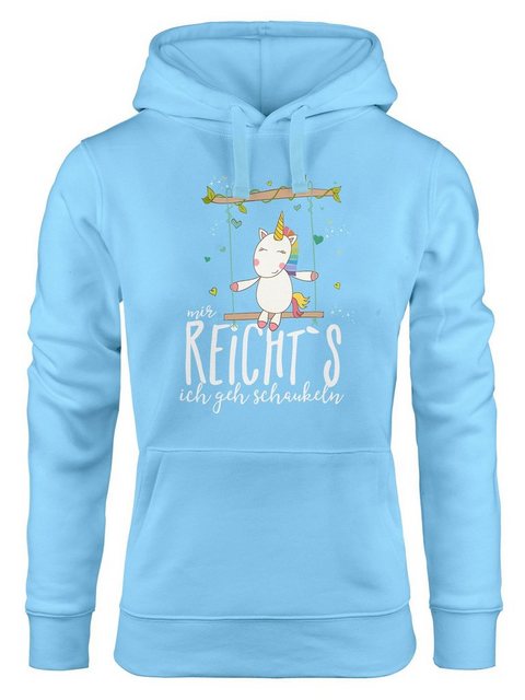 MoonWorks Hoodie Damen Kapuzen-Pullover Hoodie Einhorn auf Schaukel Mir rei günstig online kaufen