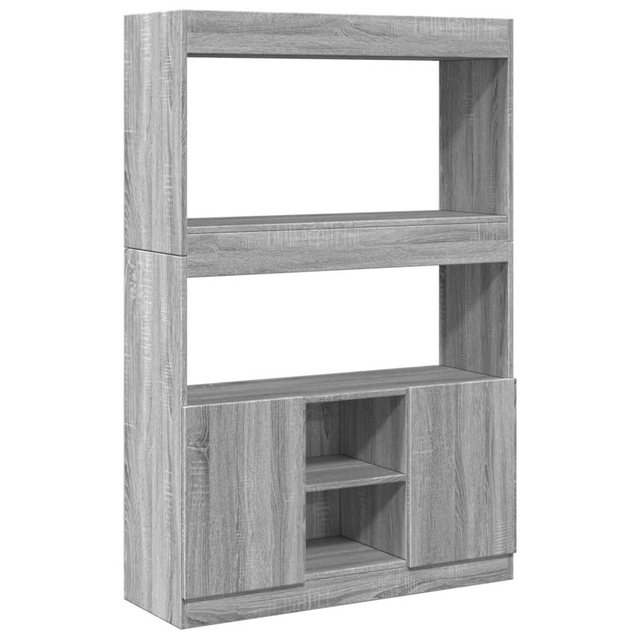 vidaXL Bücherregal Highboard Grau Sonoma 92x33x140 cm Holzwerkstoff, 1-tlg. günstig online kaufen