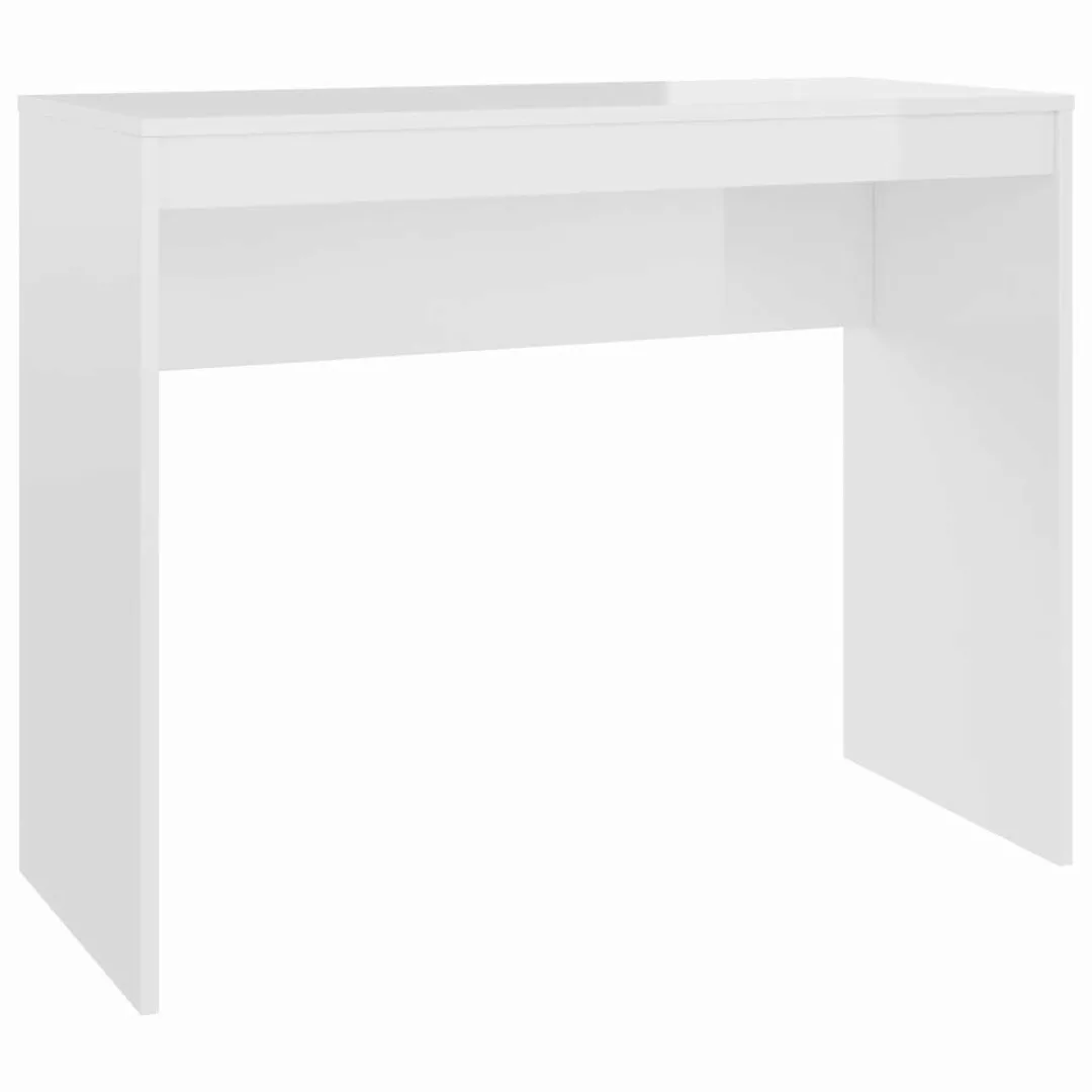 furnicato Schreibtisch Hochglanz-Weiß 90x40x72 cm Holzwerkstoff günstig online kaufen