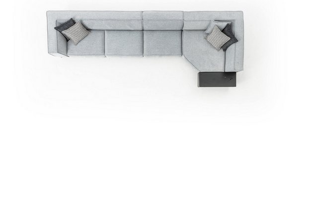 Xlmoebel Ecksofa Ecksofa in Grauem Stoff mit Couchtisch Möbel Set 430x165 S günstig online kaufen