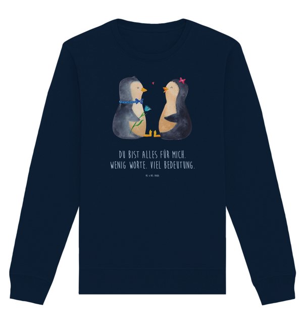 Mr. & Mrs. Panda Longpullover Größe XXL Pinguin Pärchen - French Navy - Ges günstig online kaufen