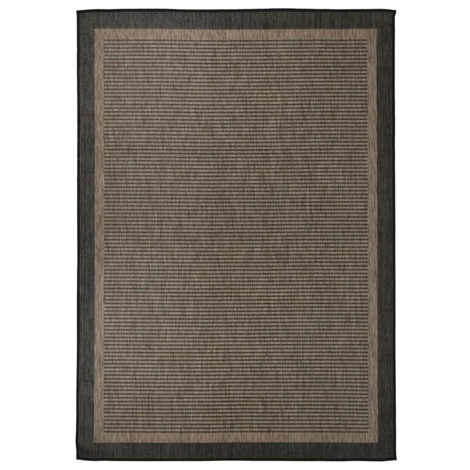 vidaXL Outdoorteppich Flachgewebe 140x200 Cm Dunkelbraun 1124015 günstig online kaufen