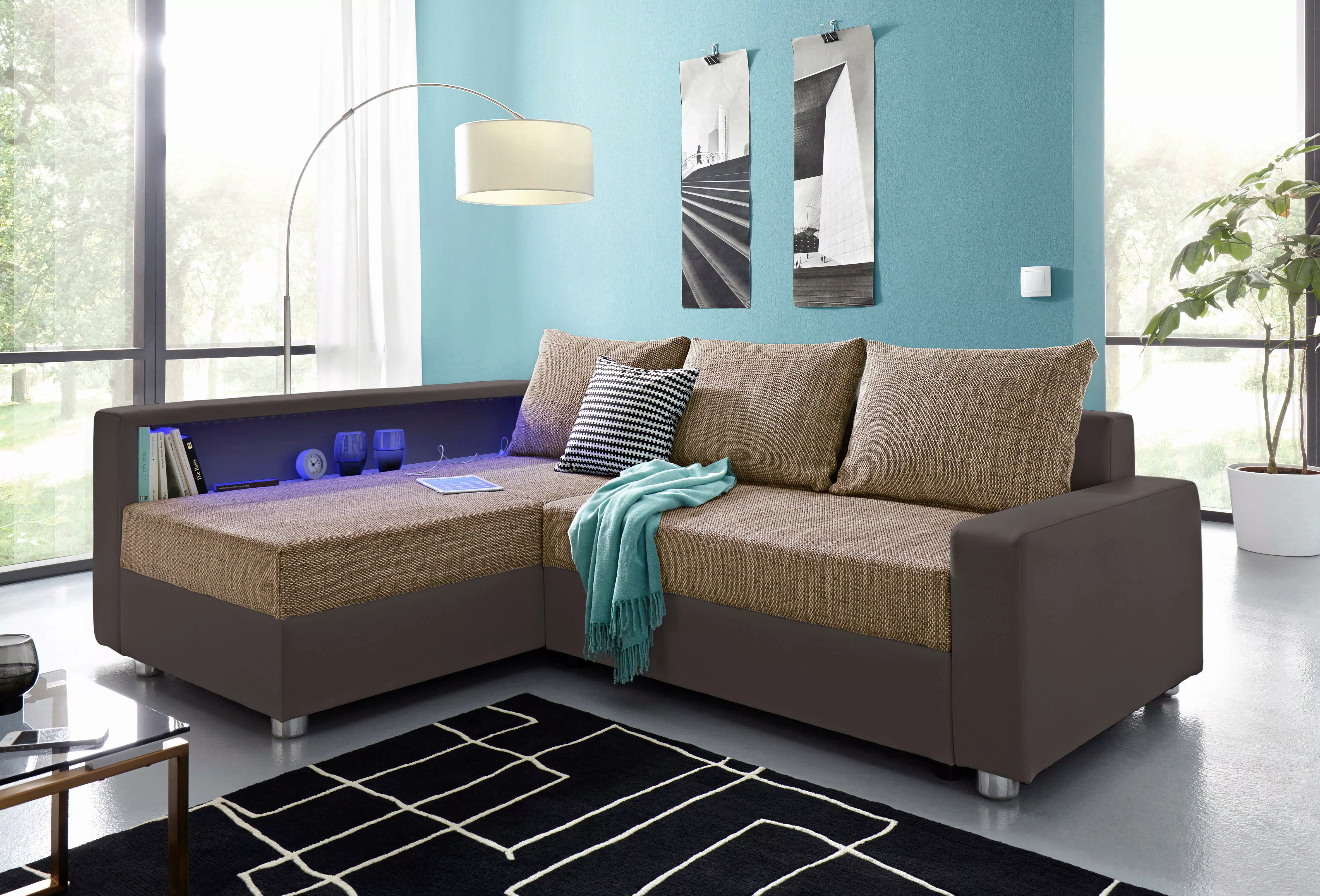 COLLECTION AB Ecksofa »Relax L-Form«, inklusive Bettfunktion, Federkern, wa günstig online kaufen