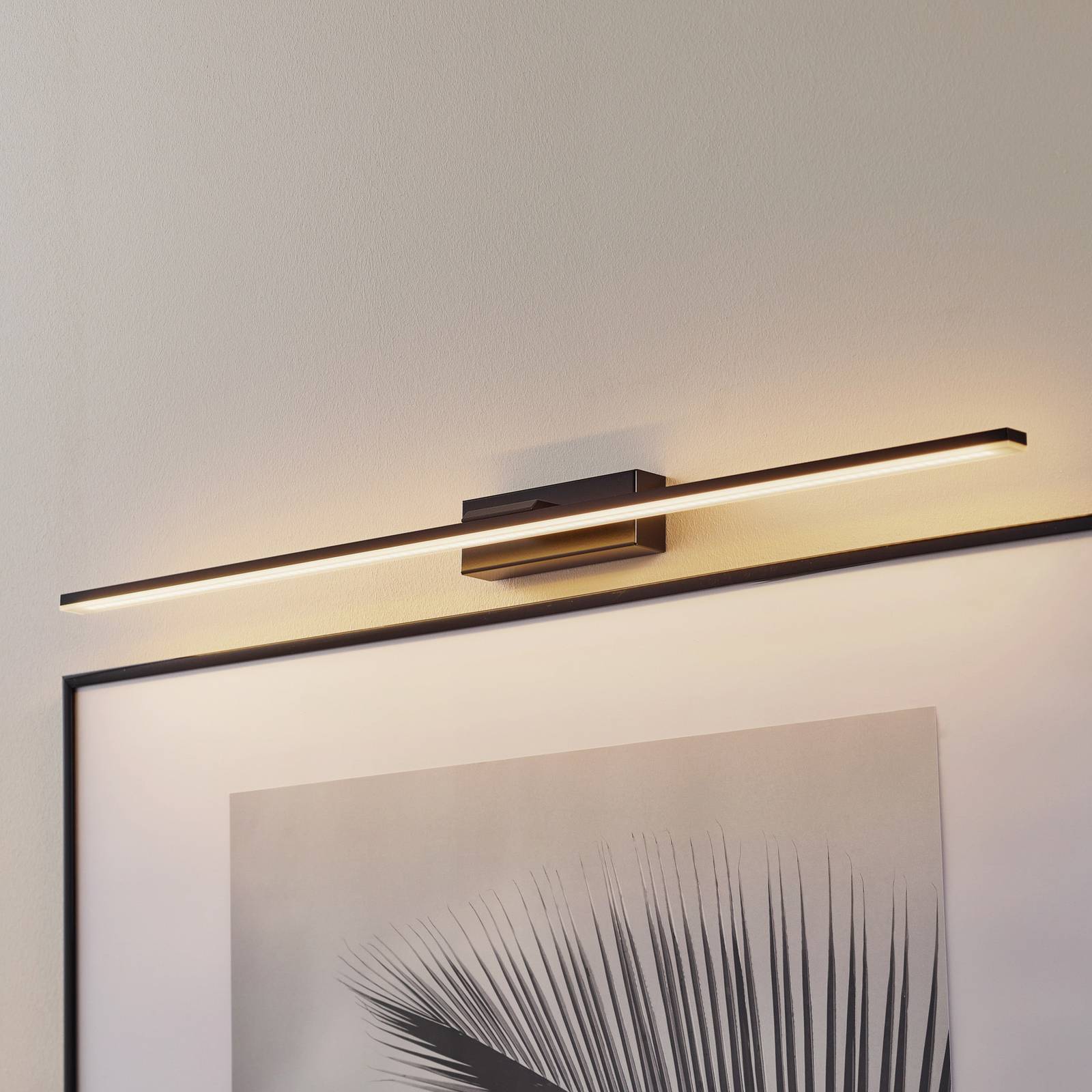 LED-Wandleuchte Miroir 80 cm schwarz 4000K günstig online kaufen