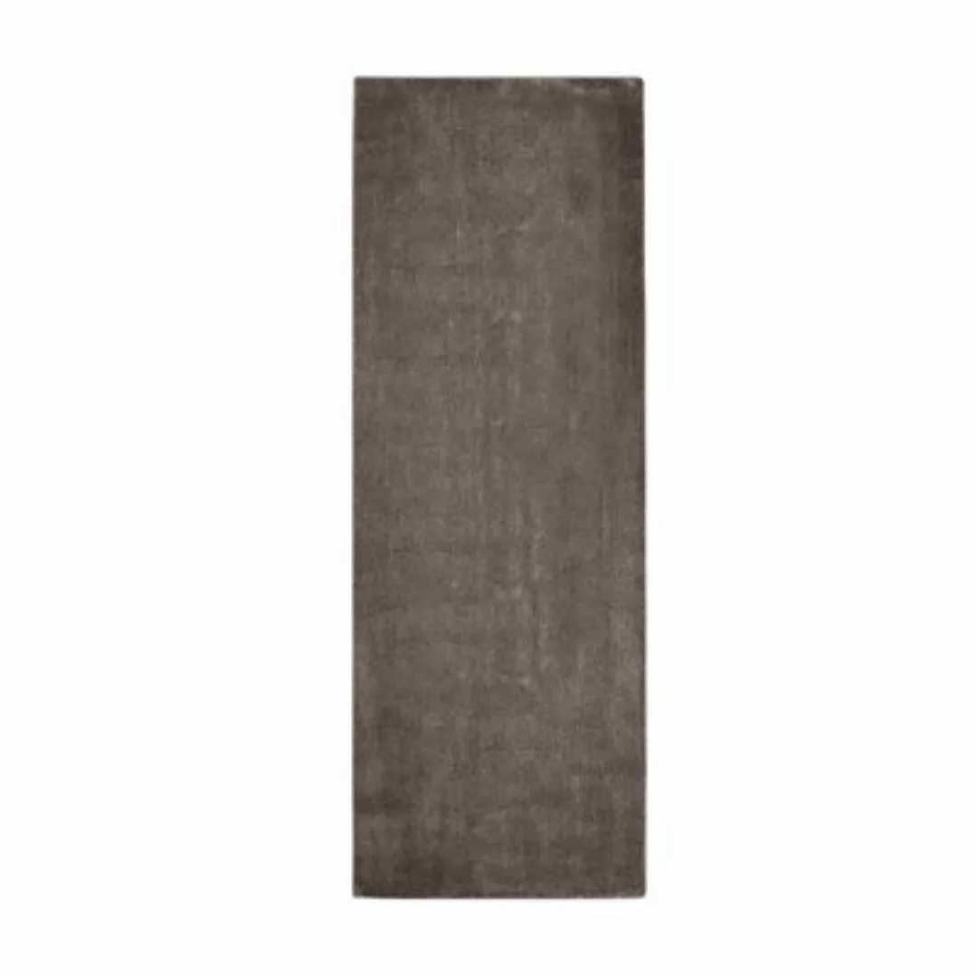 carpet city® Hochflor-Teppich Softshine Taupe taupe Gr. 80 x 150 günstig online kaufen