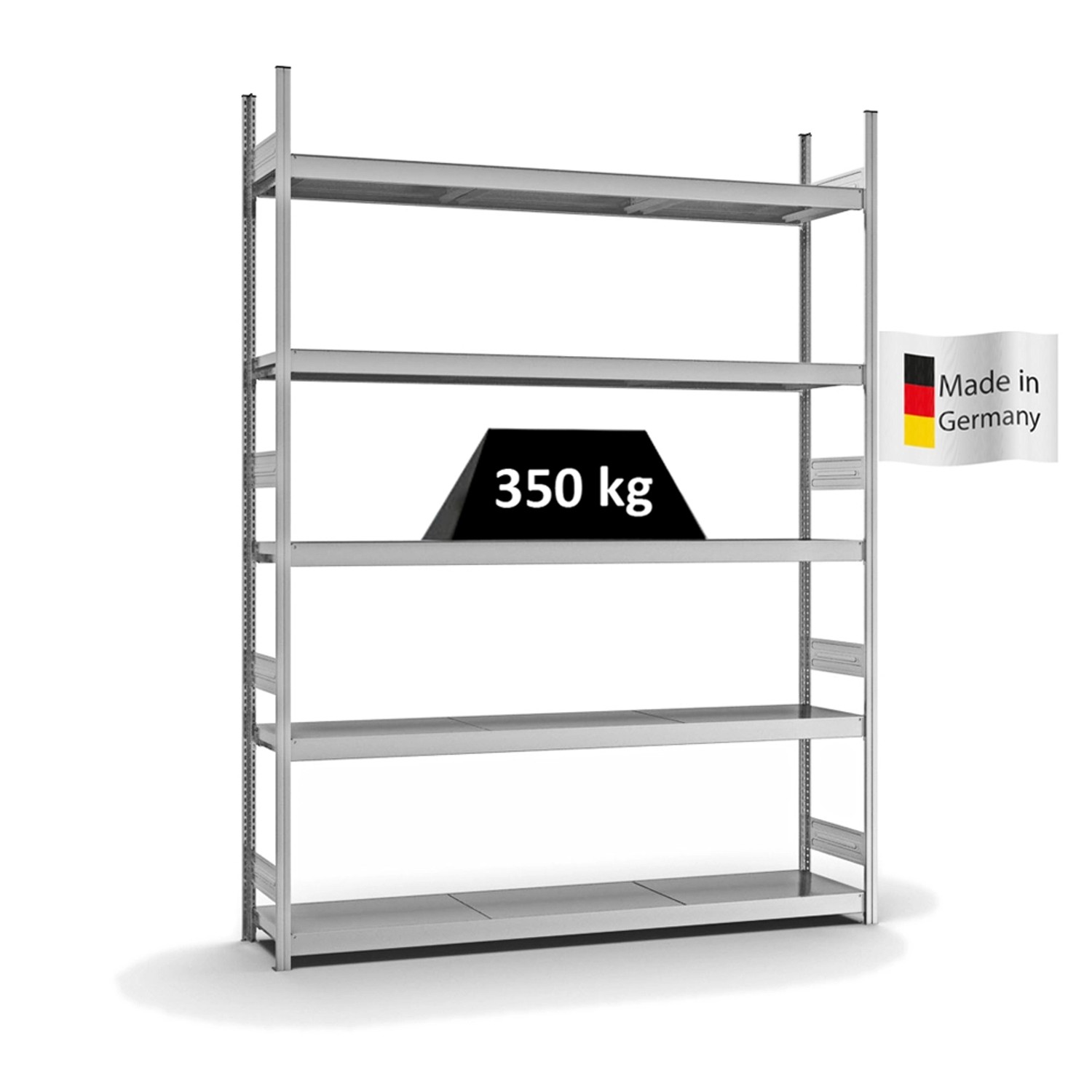 PROREGAL Weitspannregal Stecksystem T-Profil Grundregal HxBxT 300x225x40 cm günstig online kaufen